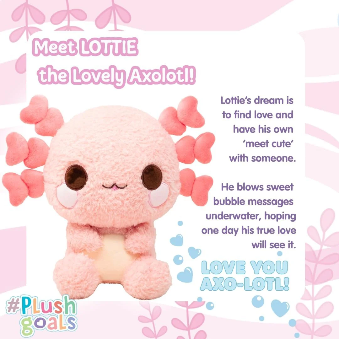 PlushGoals Lottie the Lovely Axolotl Plush - Cute Stuffed Animal - Cuddle Barn - Image 4