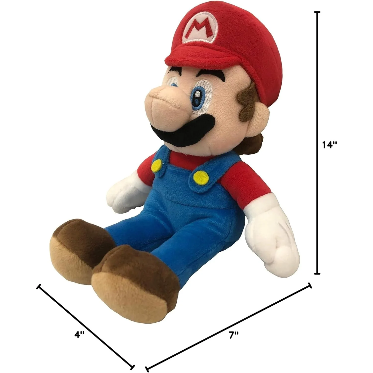 Super Mario Bros. Mario 14" Plush Toy - Nintendo, Little Buddy - All Star Collection - Image 3