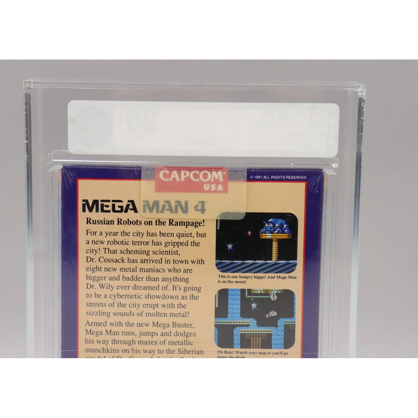 Mega Man 4 Nintendo NES 1992 Capcom New Factory Sealed H-Seam VGA Graded 80+ NM - Image 5