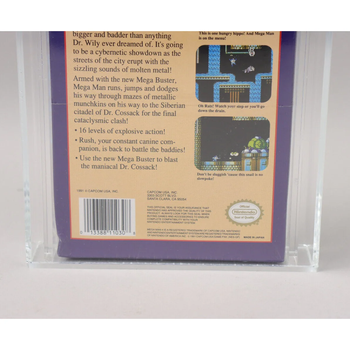Mega Man 4 Nintendo NES 1992 Capcom New Factory Sealed H-Seam VGA Graded 80+ NM - Image 6