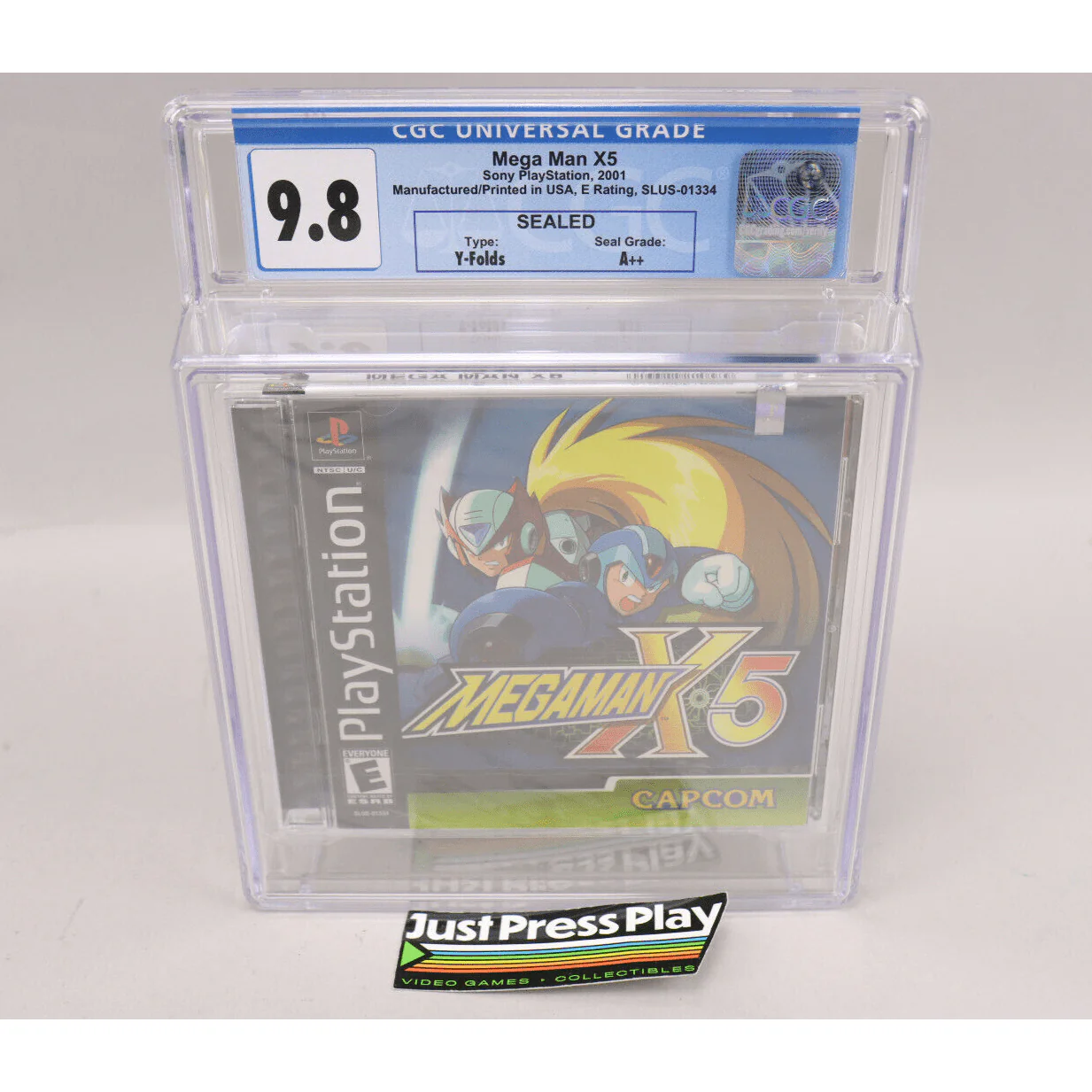 Mega Man X5 Sony PlayStation PS1 Capcom New Sealed CGC 9.8 A++ Perfect Grade!