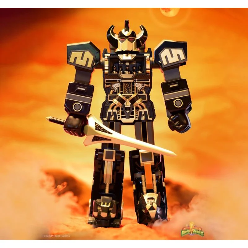Mighty Morphin Power Rangers Megazord (Black/Gold) Action Figure - Super7 - Super Cyborg - Image 2
