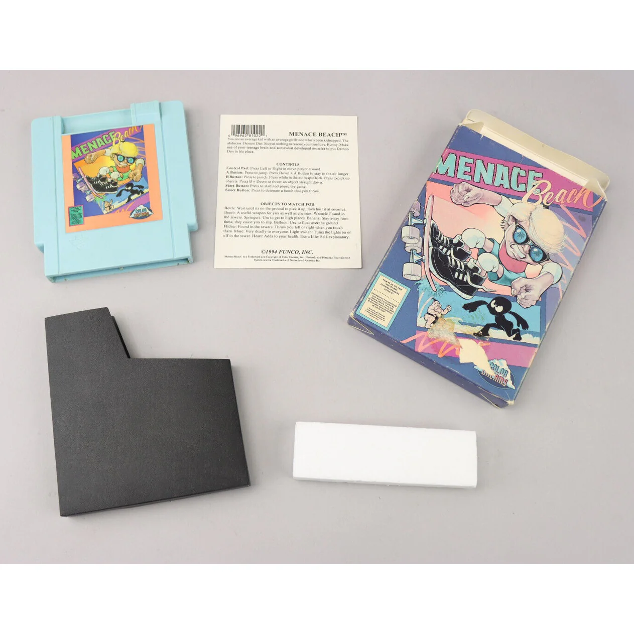 Menace Beach Nintendo NES Unlicensed 1990 Color Dreams CIB w/Manual & Box - Image 8