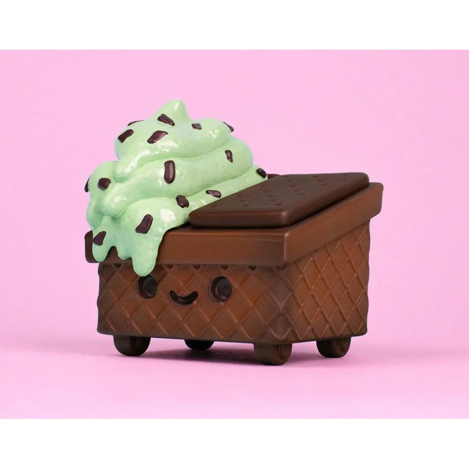 Dumpster Fire Mint Chip Ice Cream Vinyl Figure - 100% Soft - Image 9