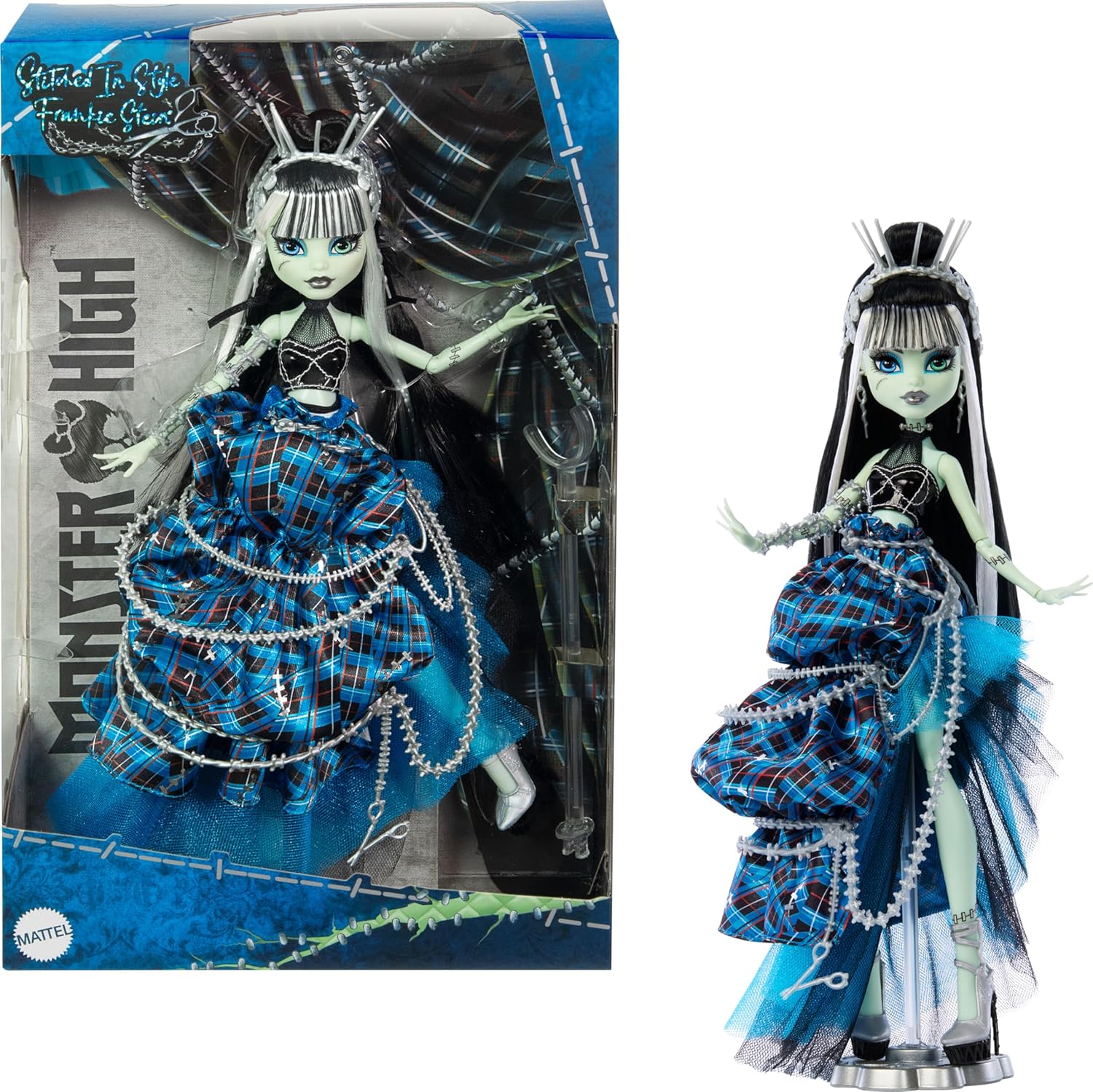 Monster High Frankie Stein Fashion Doll - Mattel - Stitched in Style - Image 2
