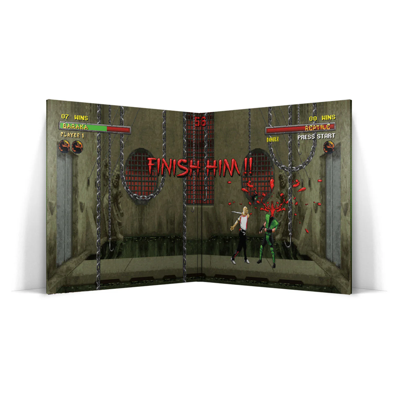 Mortal Kombat I & II: Music from the Arcade Game Soundtracks (OST) - Vinyl LP Record (Red Swirl) - Image 3