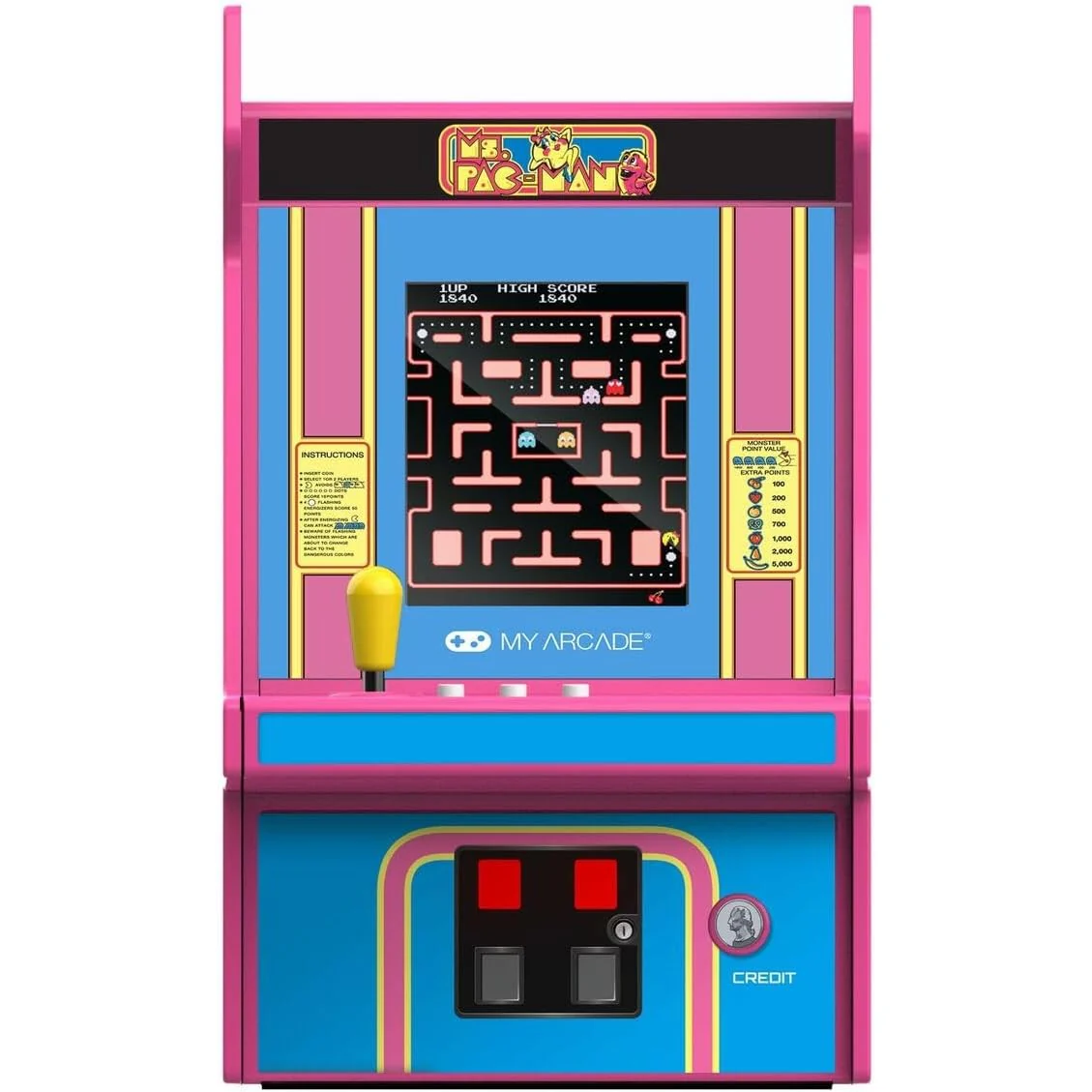 Ms. Pac-Man Micro Player Pro Portable Retro Arcade - Mini Video Game Cabinet - My Arcade - Image 3