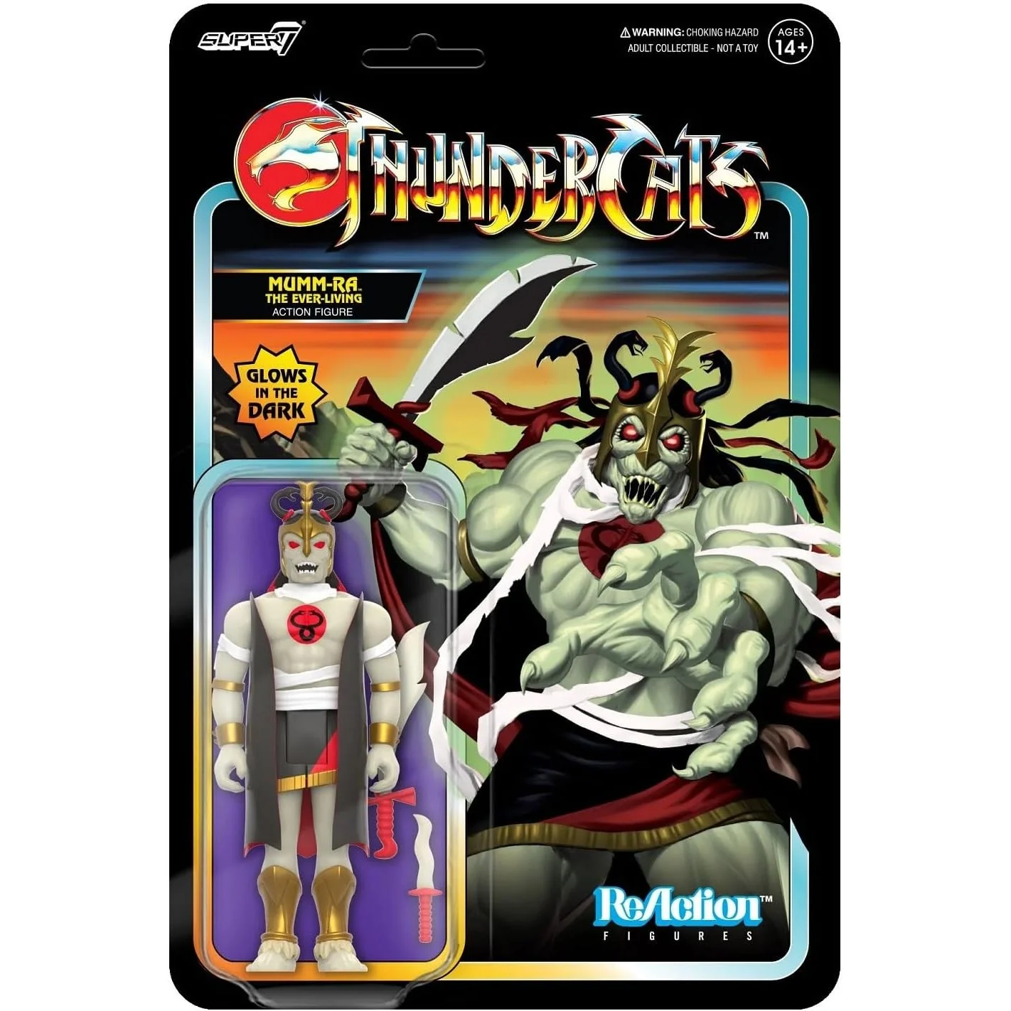 ThunderCats Mumm-Ra The Ever-Living Glow in the Dark Action Figure - Super7 - ReAction - Image 3
