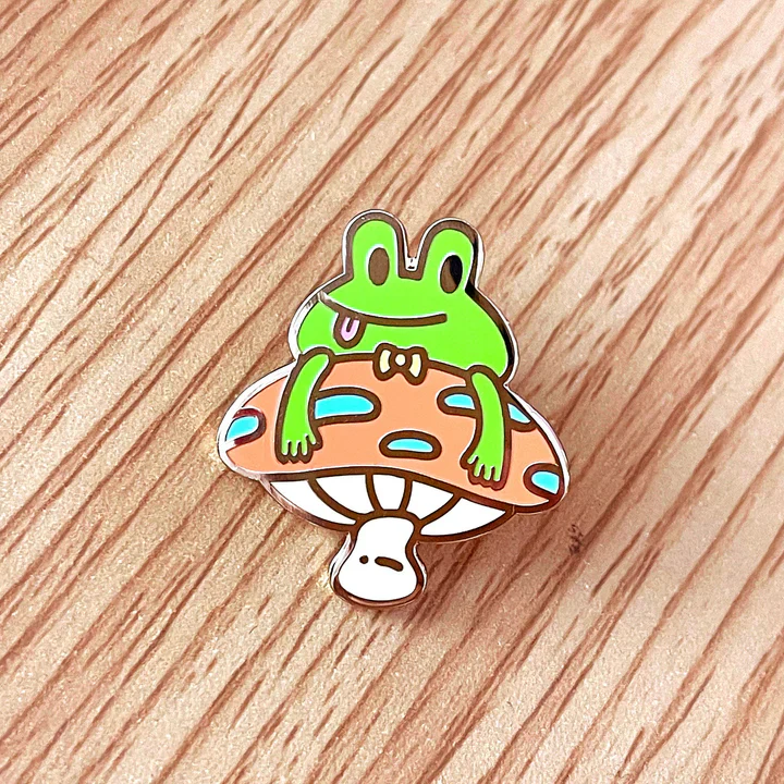 Mushroom Frog - Enamel Pin - Ugly Plants