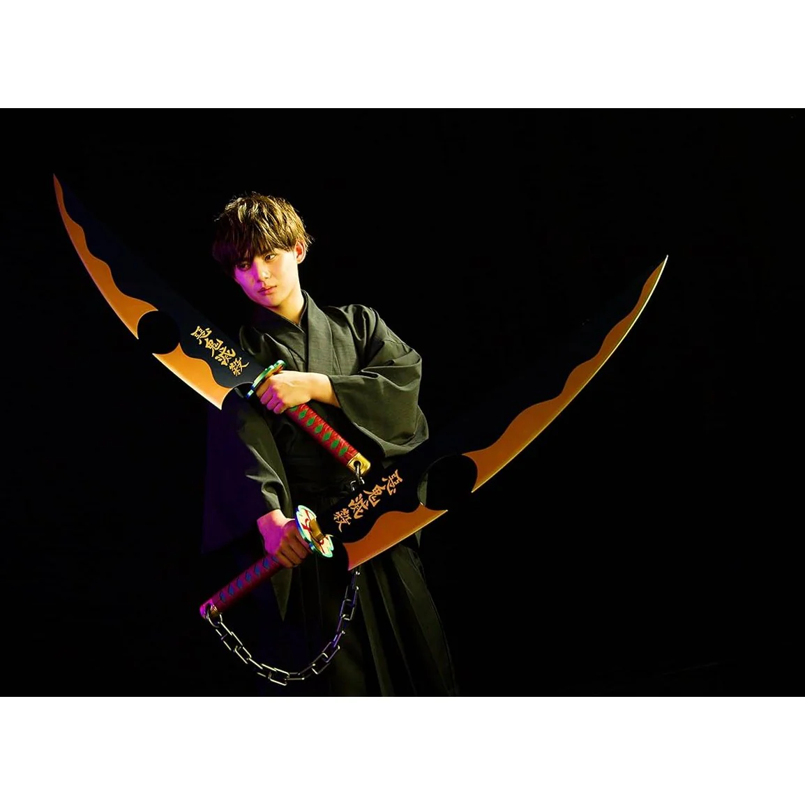 Demon Slayer: Kimetsu no Yaiba Proplica Tengen Uzui's Nichirin Swords Prop Replica - Bandai Spirits - Proplica Line - Image 6