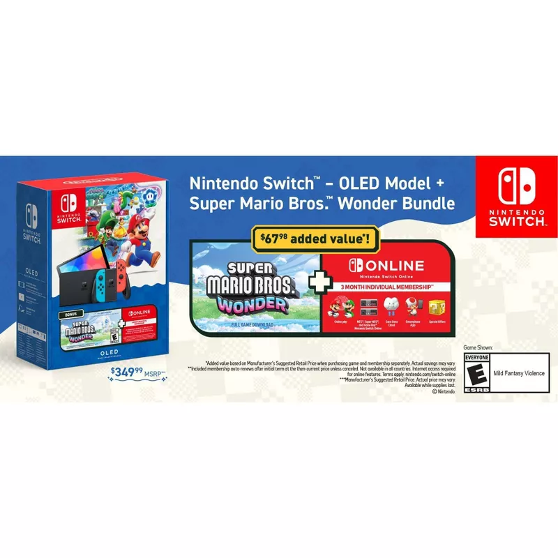 Nintendo Switch OLED Model Console - Mario Wonder Bundle - Nintendo - Image 2