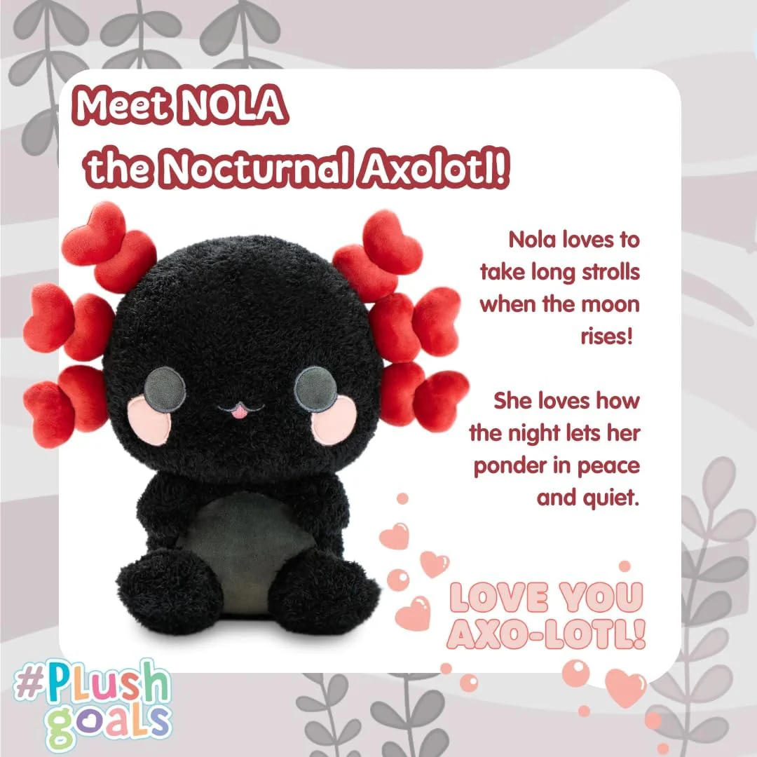 PlushGoals Nola the Nocturnal Axolotl Plush - Cute Stuffed Animal - Cuddle Barn - Image 3