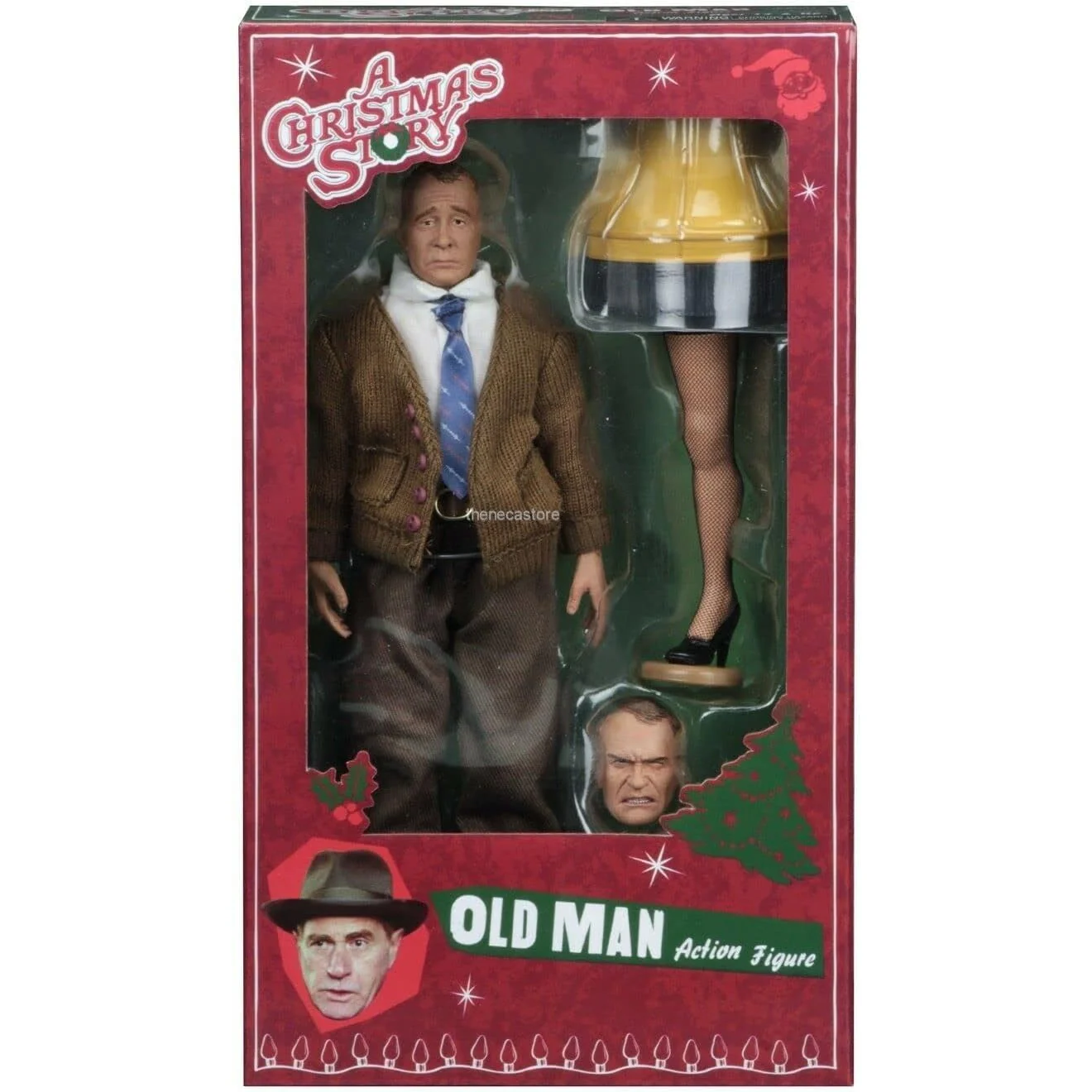 A Christmas Story Old Man 8" Action Figure with Leg Lamp- NECA (Reel Toyz, Clothed) - Image 6