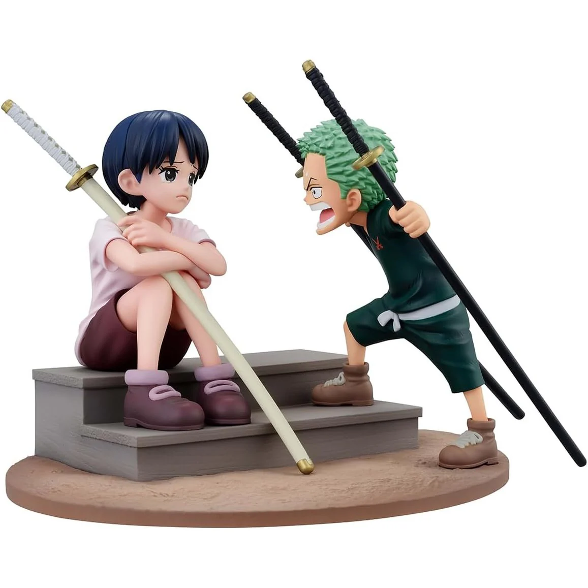 One Piece Roronoa Zoro & Kuina (Road to Dawn) Collectible Statue Figure - Bandai Spirits - Ichibansho Revible Moment