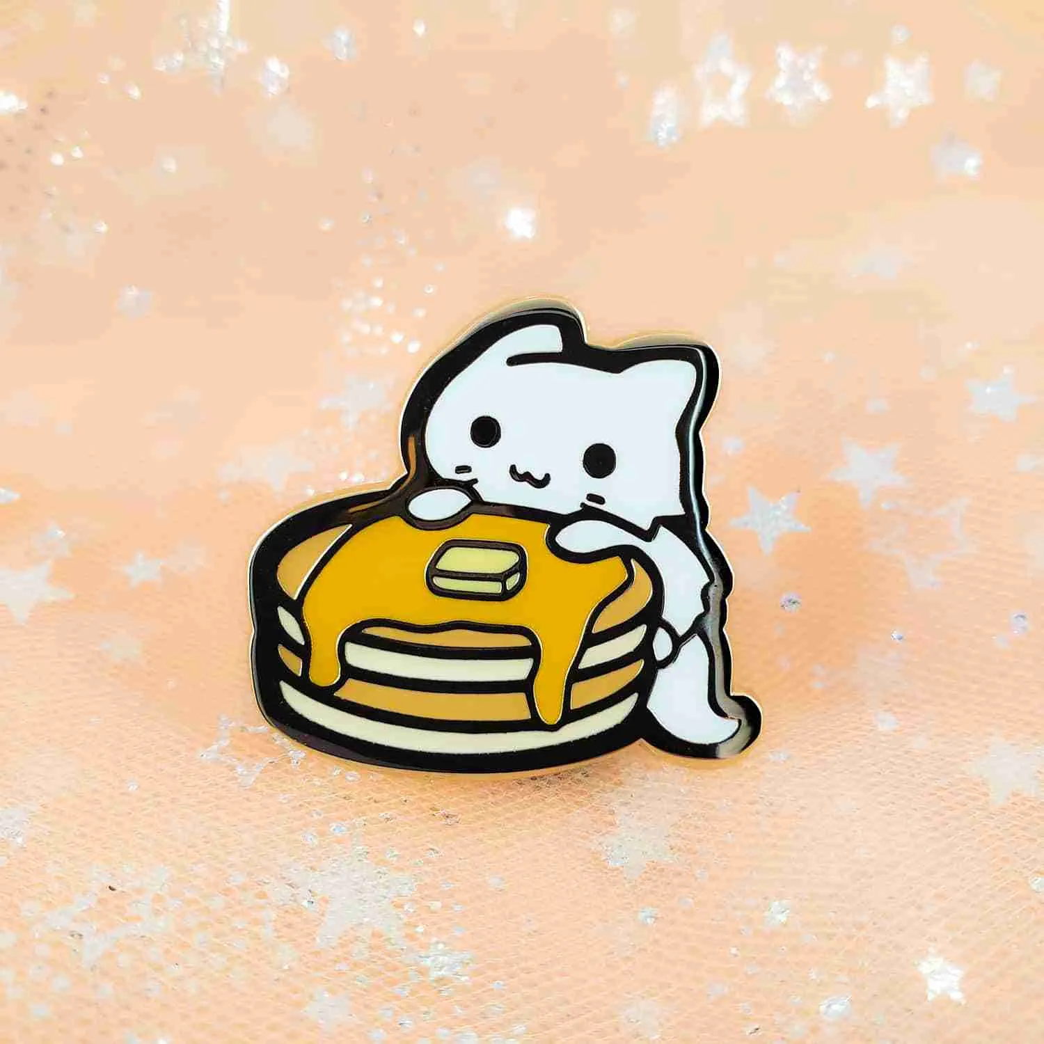 Pancake Cat Enamel Pin - Bonnies Lab - Image 2