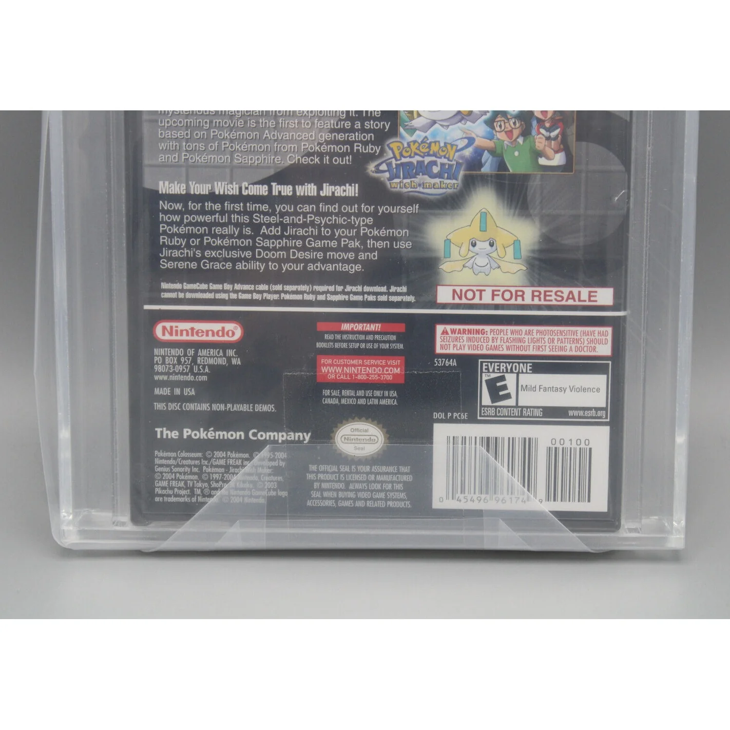 Pokemon Colosseum Bonus Disc w/ Jirachi GameCube Sealed VGA Gold 90 NM+/MT! - Image 7