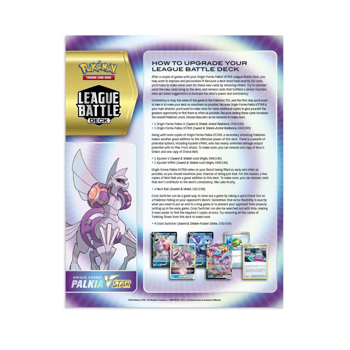 Pokemon TCG Origin Palkia Vstar League Battle Deck - Image 4