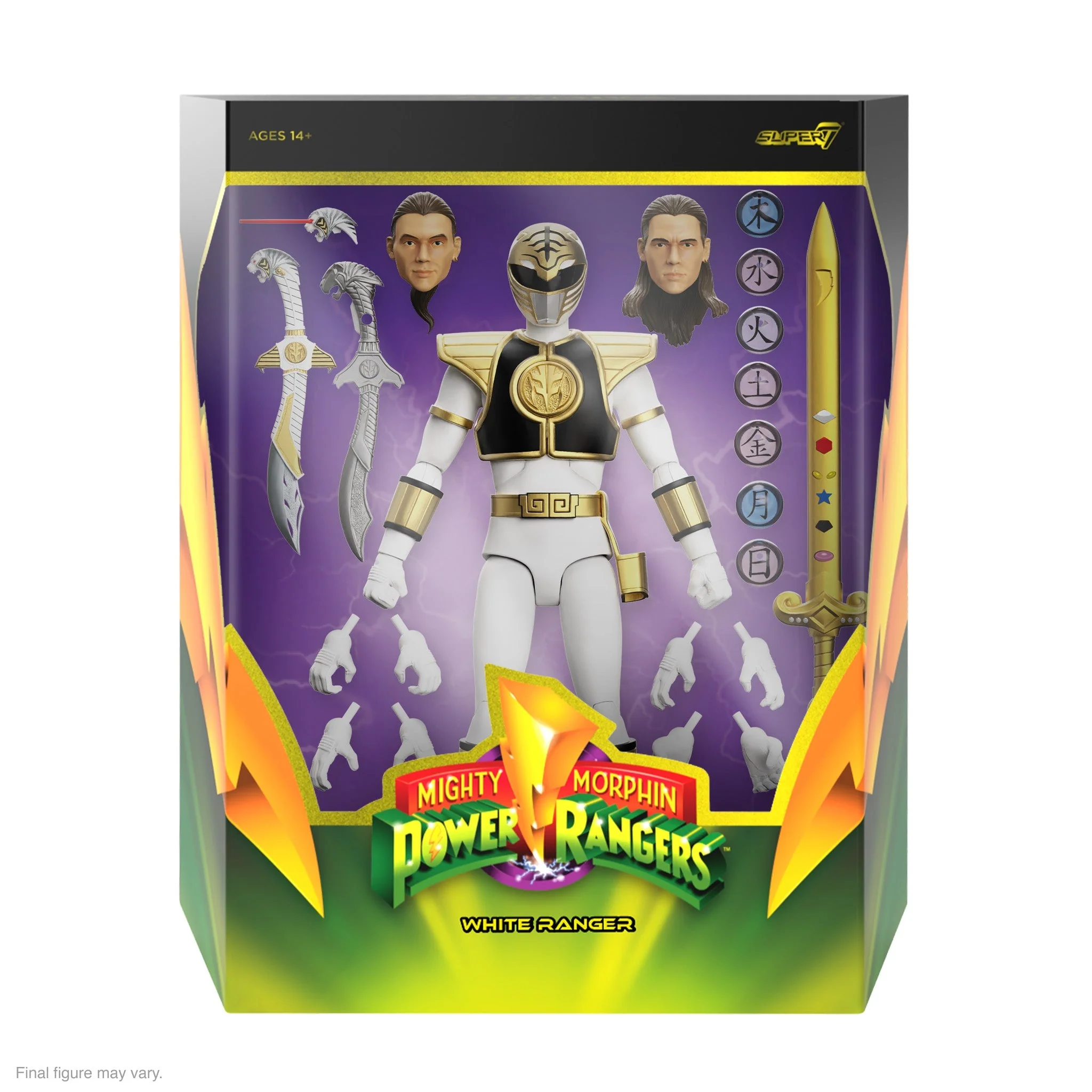 Power Rangers ULTIMATES! White Ranger Wave 4 Super7 Figure - Image 3