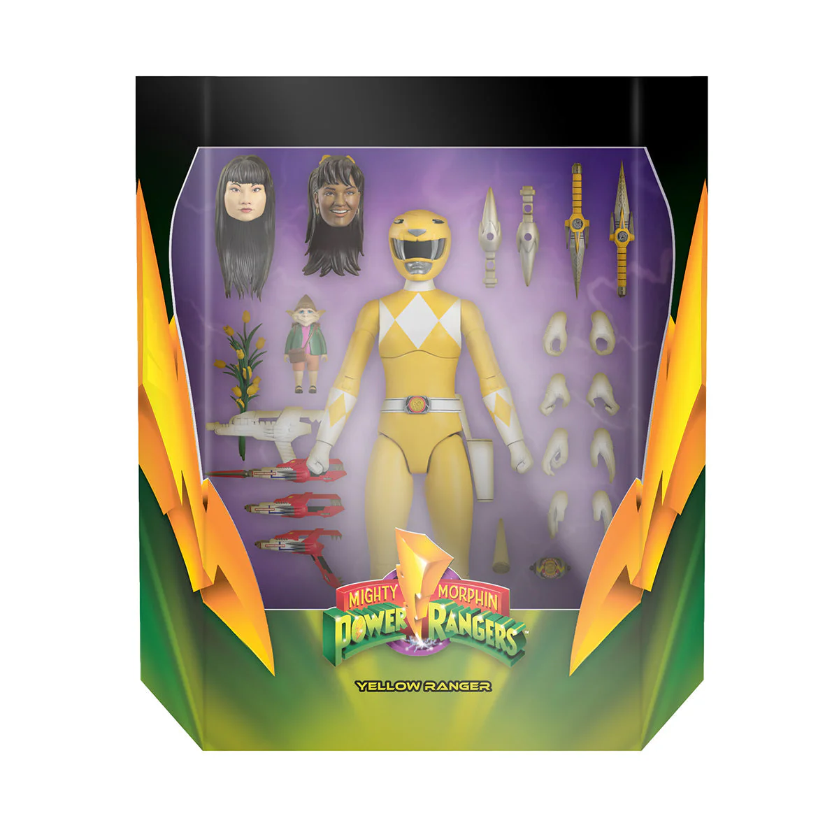 Power Rangers ULTIMATES! Yellow Ranger Wave 1 Super7 Figure - Image 3