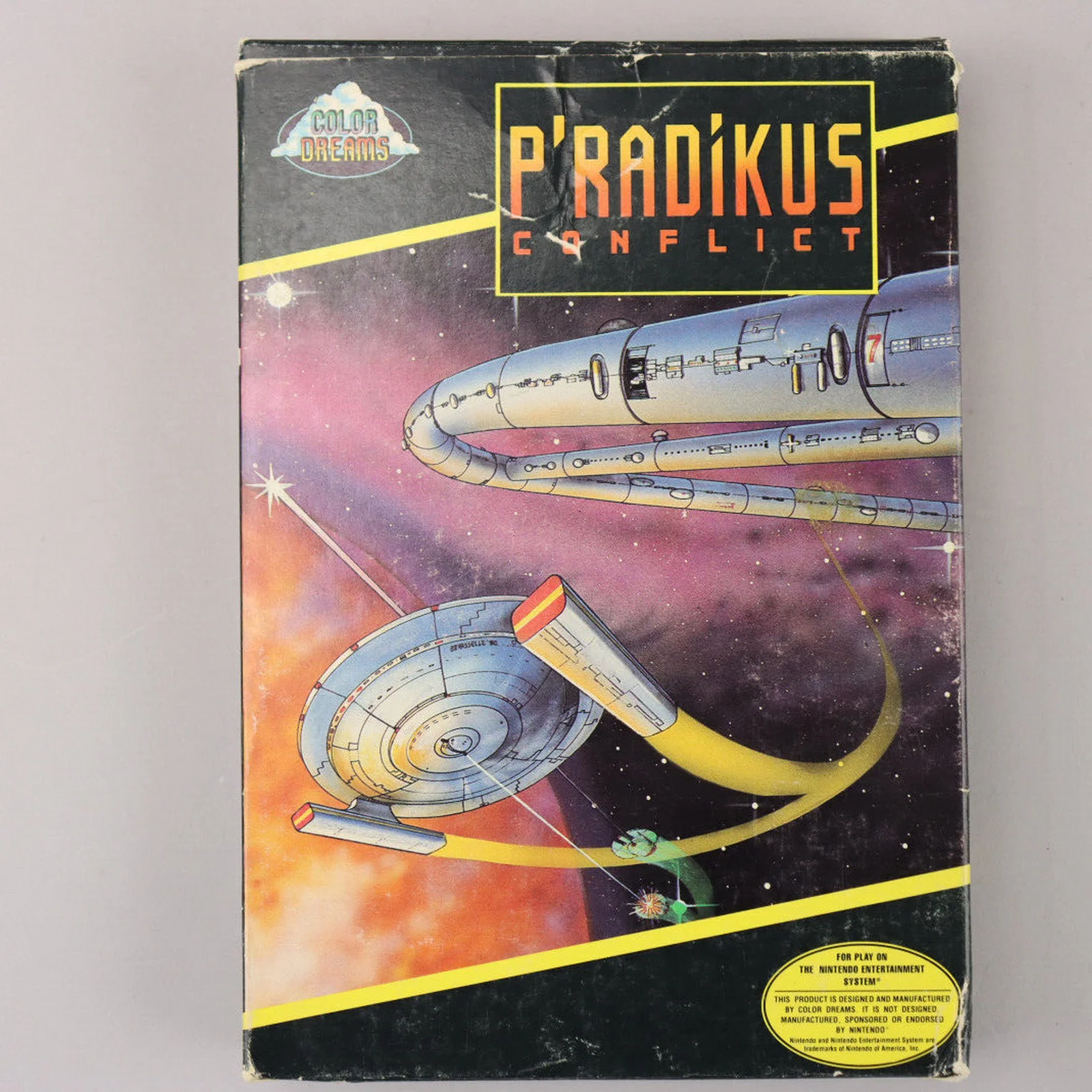 P'radikus Conflict Nintendo NES Blue Cart in Box No Manual 1990 Color Dreams - Image 7