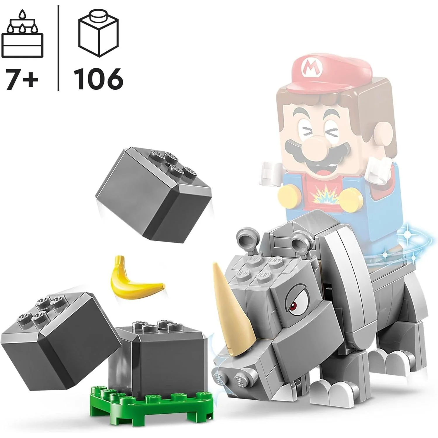 LEGO Super Mario Buildable Game Rambi the Rhino Expansion Set - LEGO #71420 - Image 3