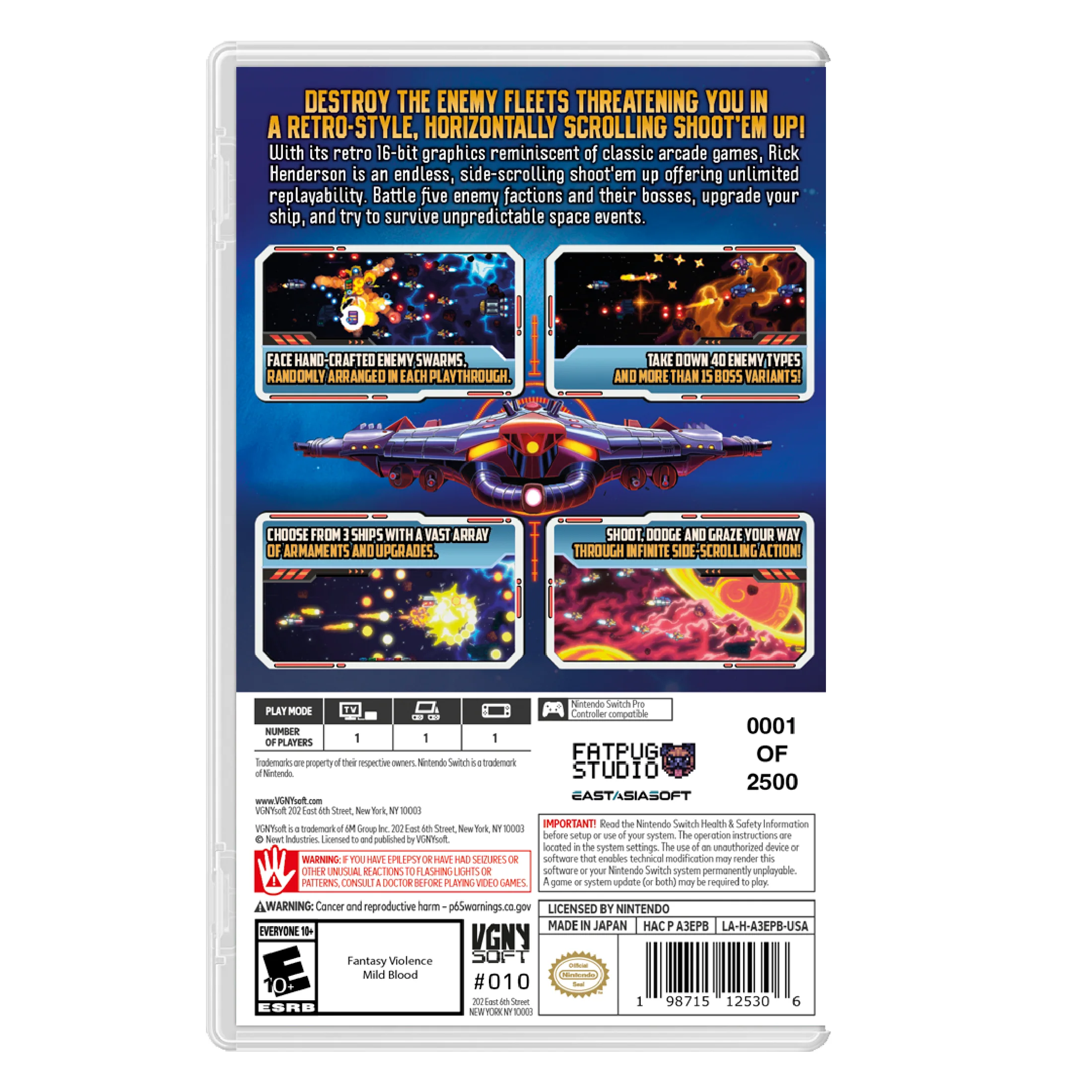 Rick Henderson Extra Elite Edition - Nintendo Switch - VGNYsoft, Eastasiasoft Limited - Image 4