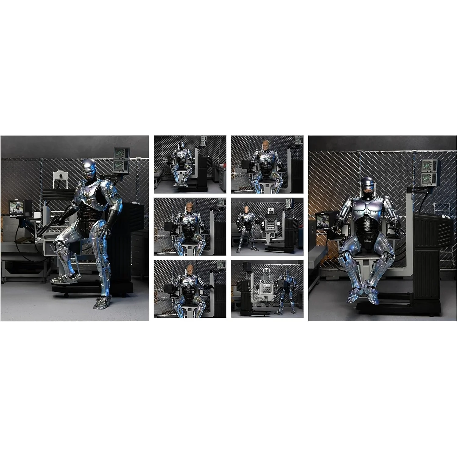 RoboCop Ultimate Battle Damaged RoboCop 7" Scale Figure with Chair - NECA - Image 3