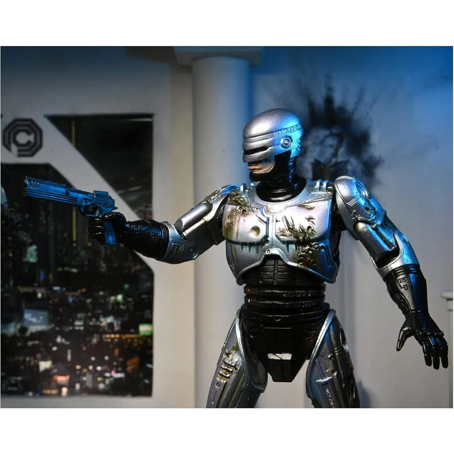 RoboCop Ultimate Battle Damaged RoboCop 7" Scale Figure with Chair - NECA - Image 5