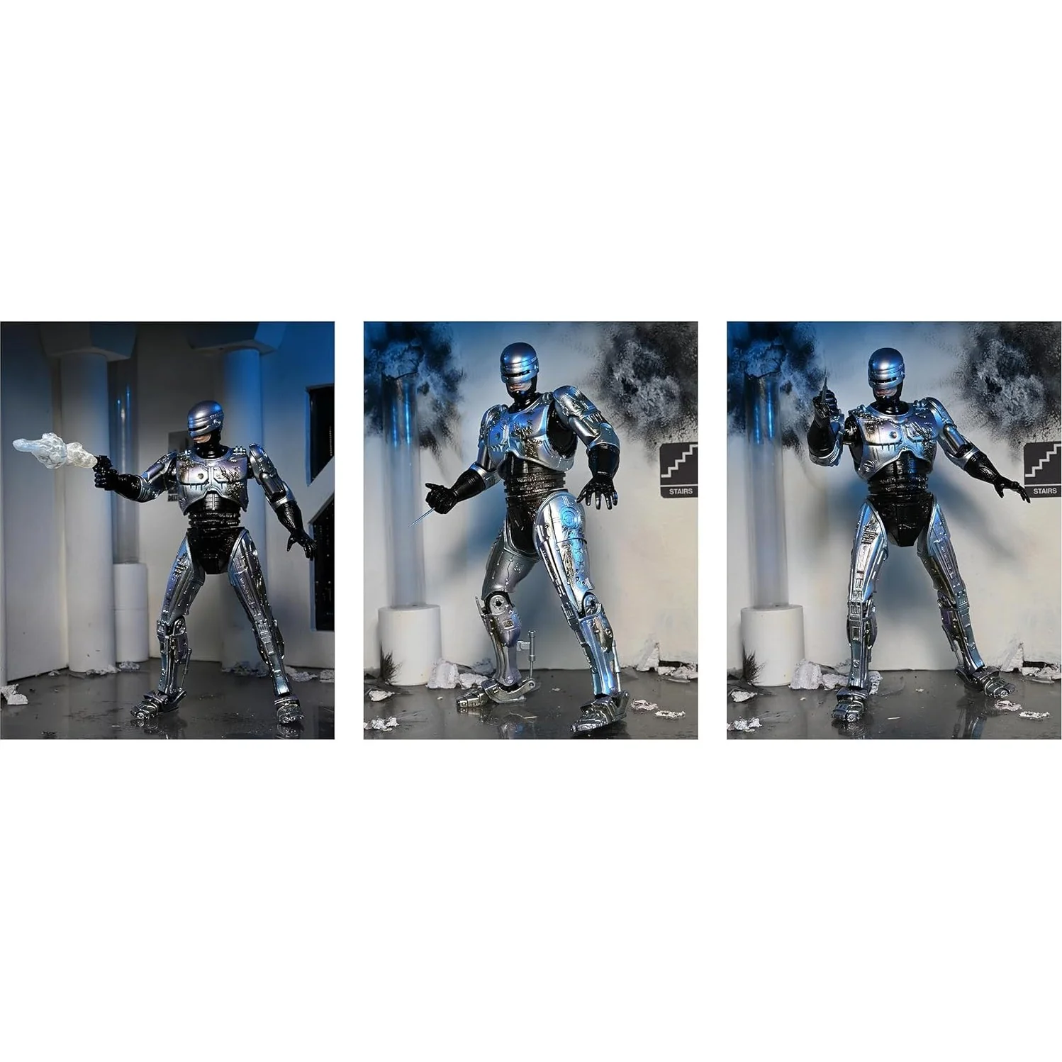 RoboCop Ultimate Battle Damaged RoboCop 7" Scale Figure with Chair - NECA - Image 7