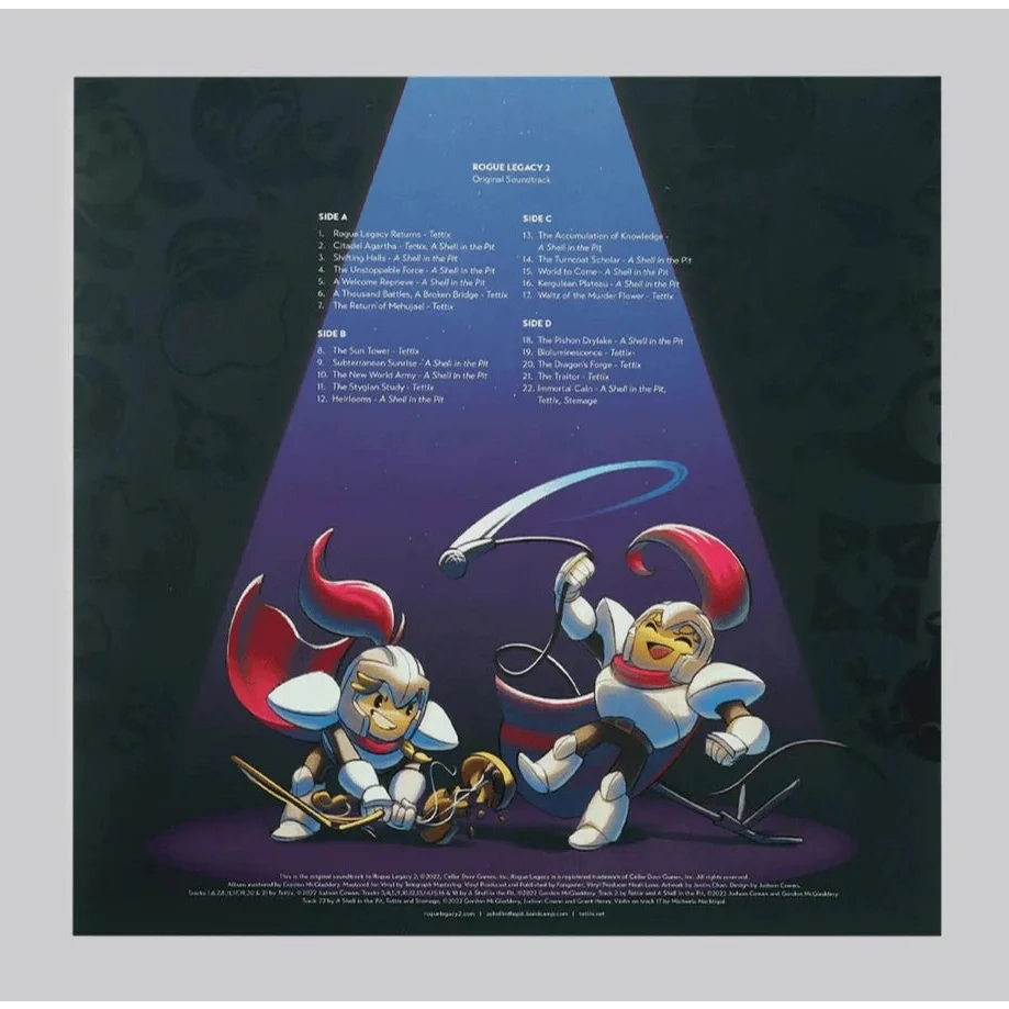 Rogue Legacy 2 Original Soundtrack by Tettix & A Shell in the Pit - Vinyl Record Set (2xLP, Translucent Purple & Blue) - Image 4