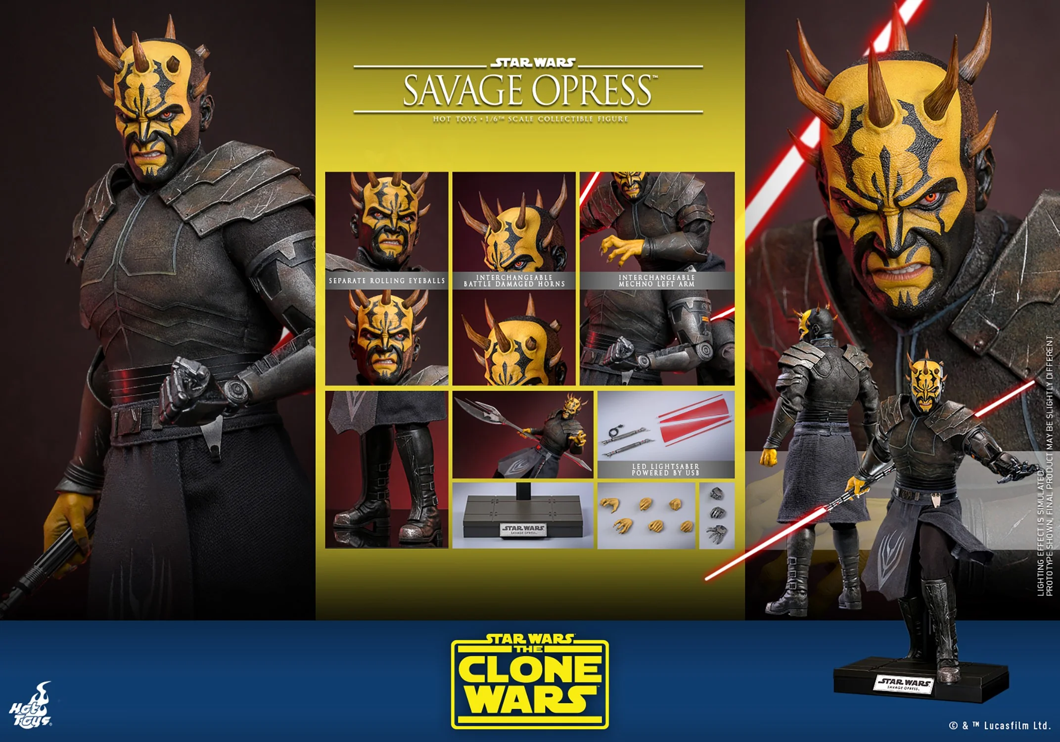 Star Wars: The Clone Wars Savage Opress Sixth Scale Action Figure - Hot Toys - Image 18