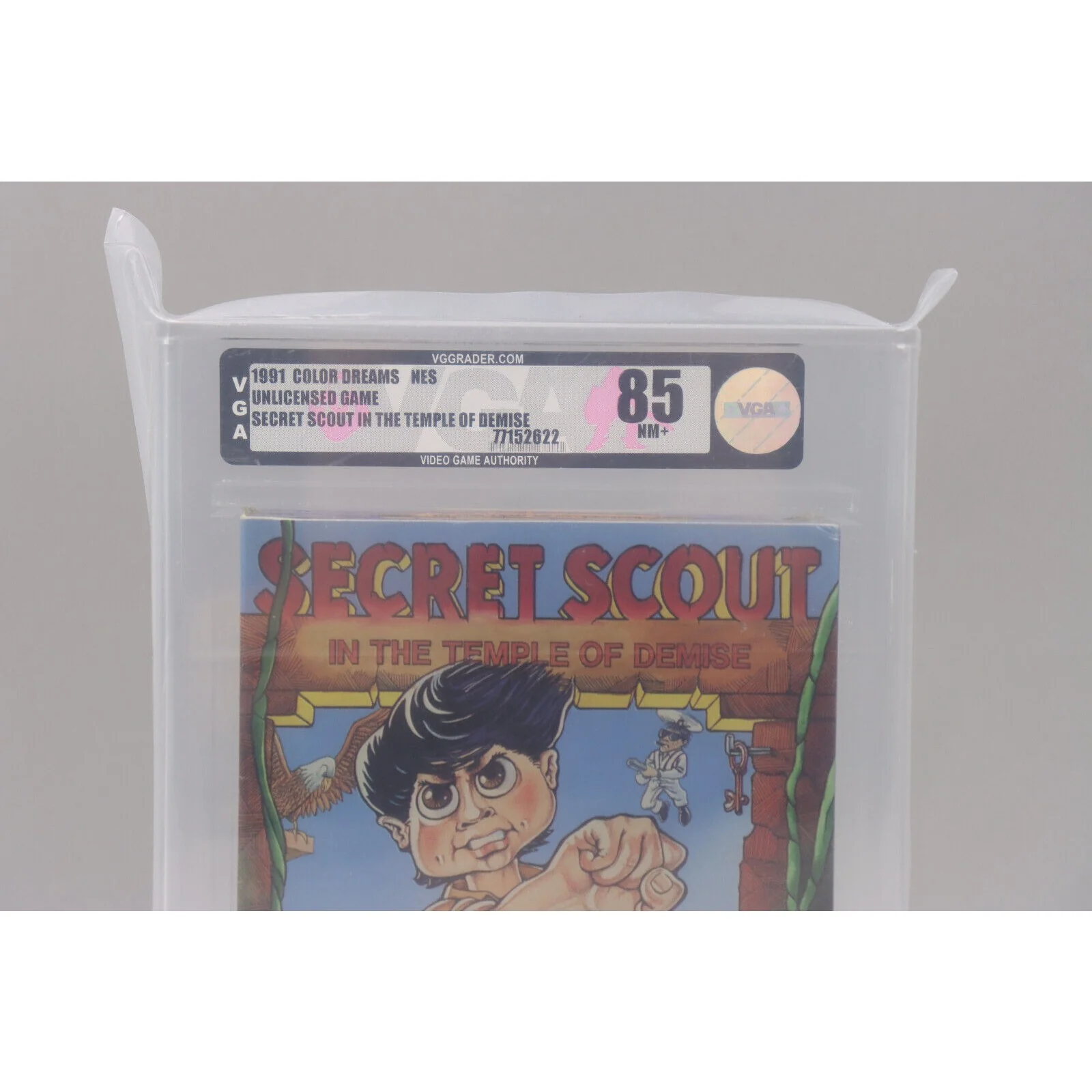 Secret Scout in the Temple of Demise NES Unlicensed 1991 Color Dreams VGA 85 NM - Image 2