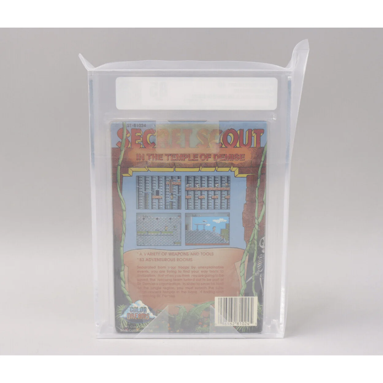 Secret Scout in the Temple of Demise NES Unlicensed 1991 Color Dreams VGA 85 NM - Image 4