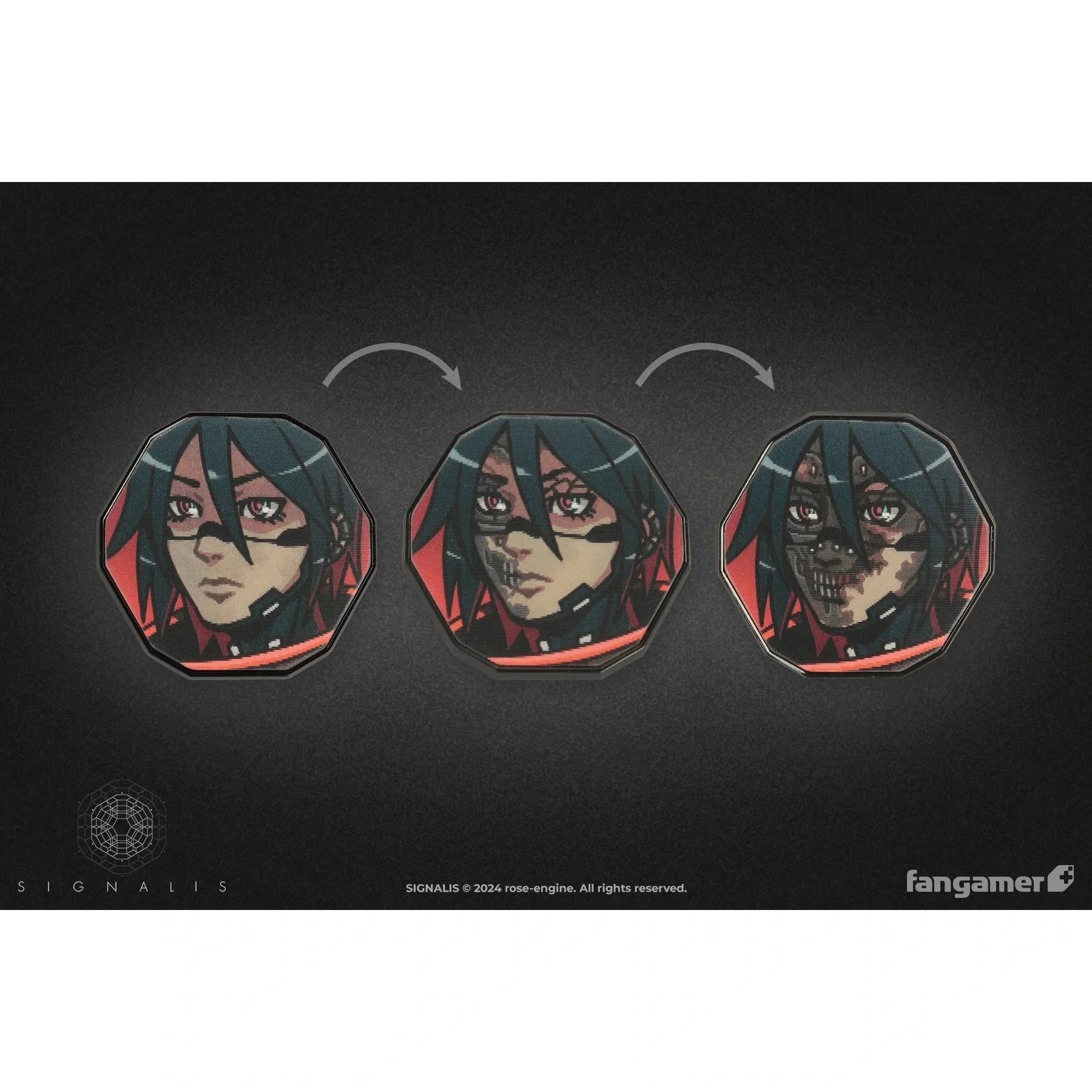 Signalis Corruption Lenticular Pin - by Nina Matsumoto - Fangamer - Image 2