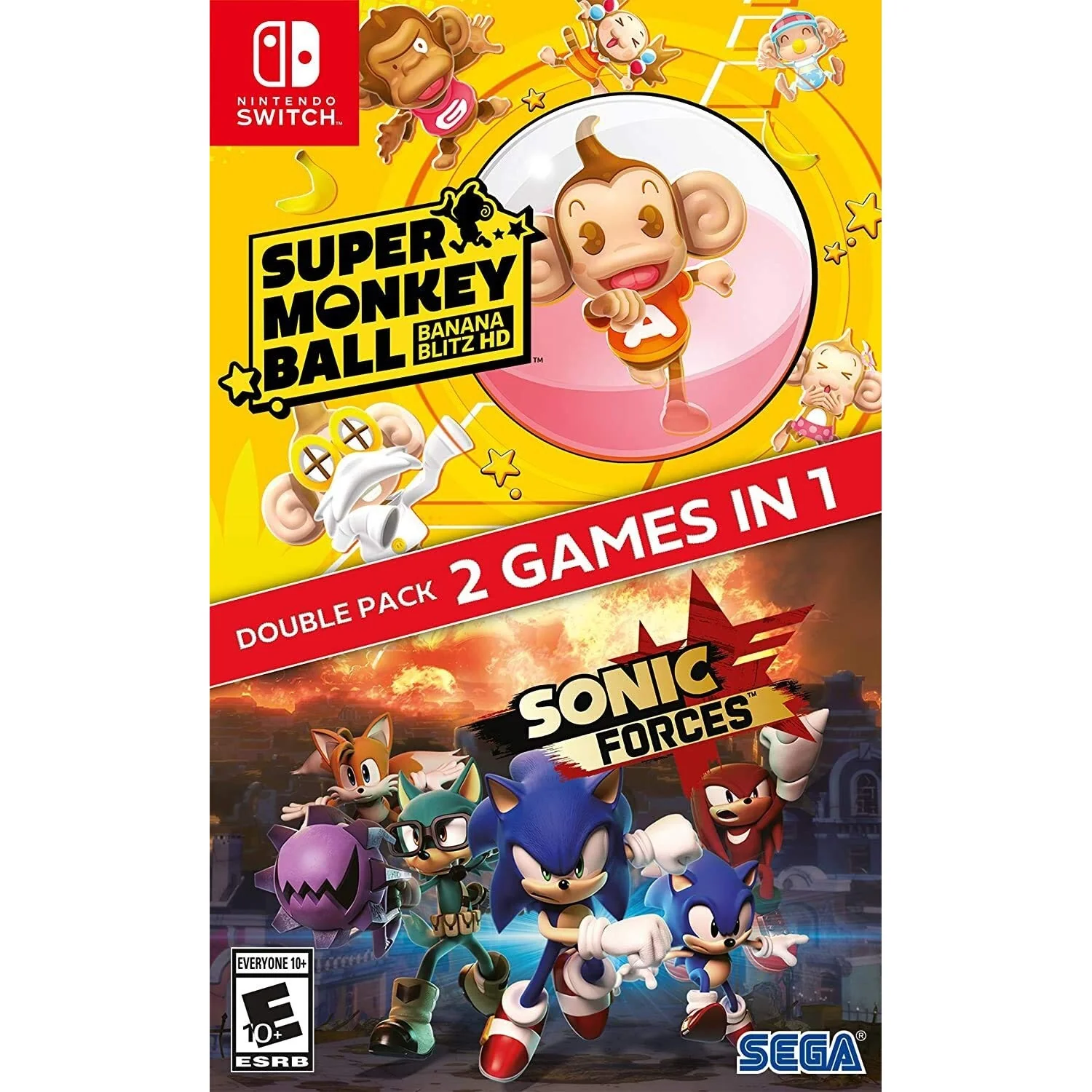 Sonic Forces + Super Monkey Ball: Banana Blitz HD Double Pack - Nintendo Switch - SEGA