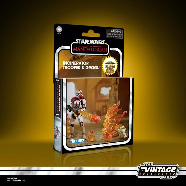 Star Wars: The Mandalorian Incinerator Trooper & Grogu Action Figure 2-Pack - Hasbro - The Vintage Collection - Image 10