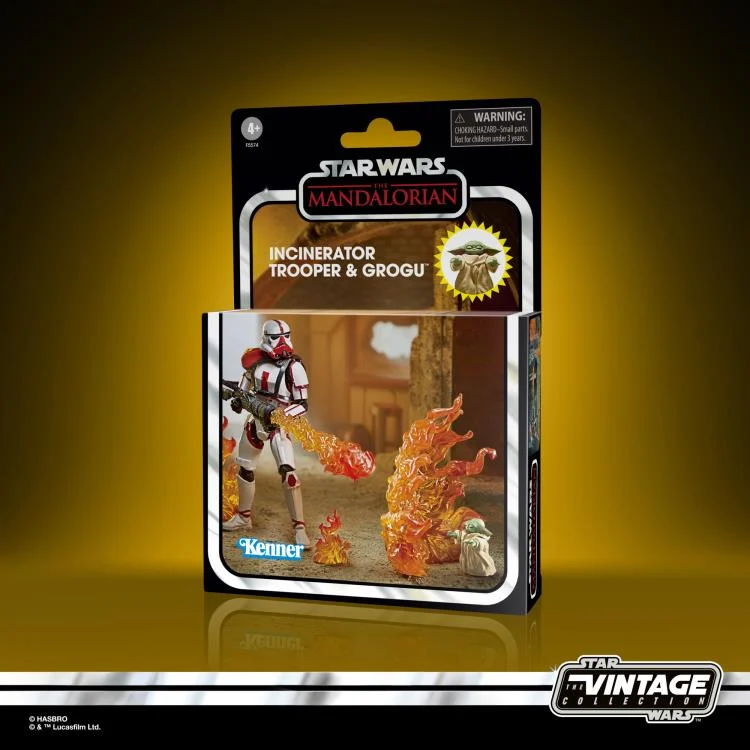Star Wars: The Mandalorian Incinerator Trooper & Grogu Action Figure 2-Pack - Hasbro - The Vintage Collection - Image 11