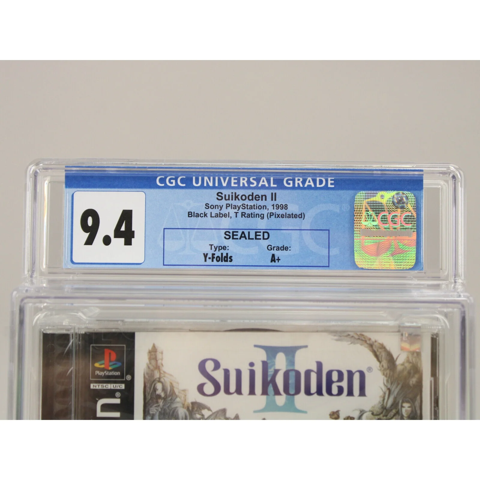 Suikoden II 2 Sony PlayStation PS1 PSX Black Label New Sealed CGC Graded 9.4 A+ - Image 2