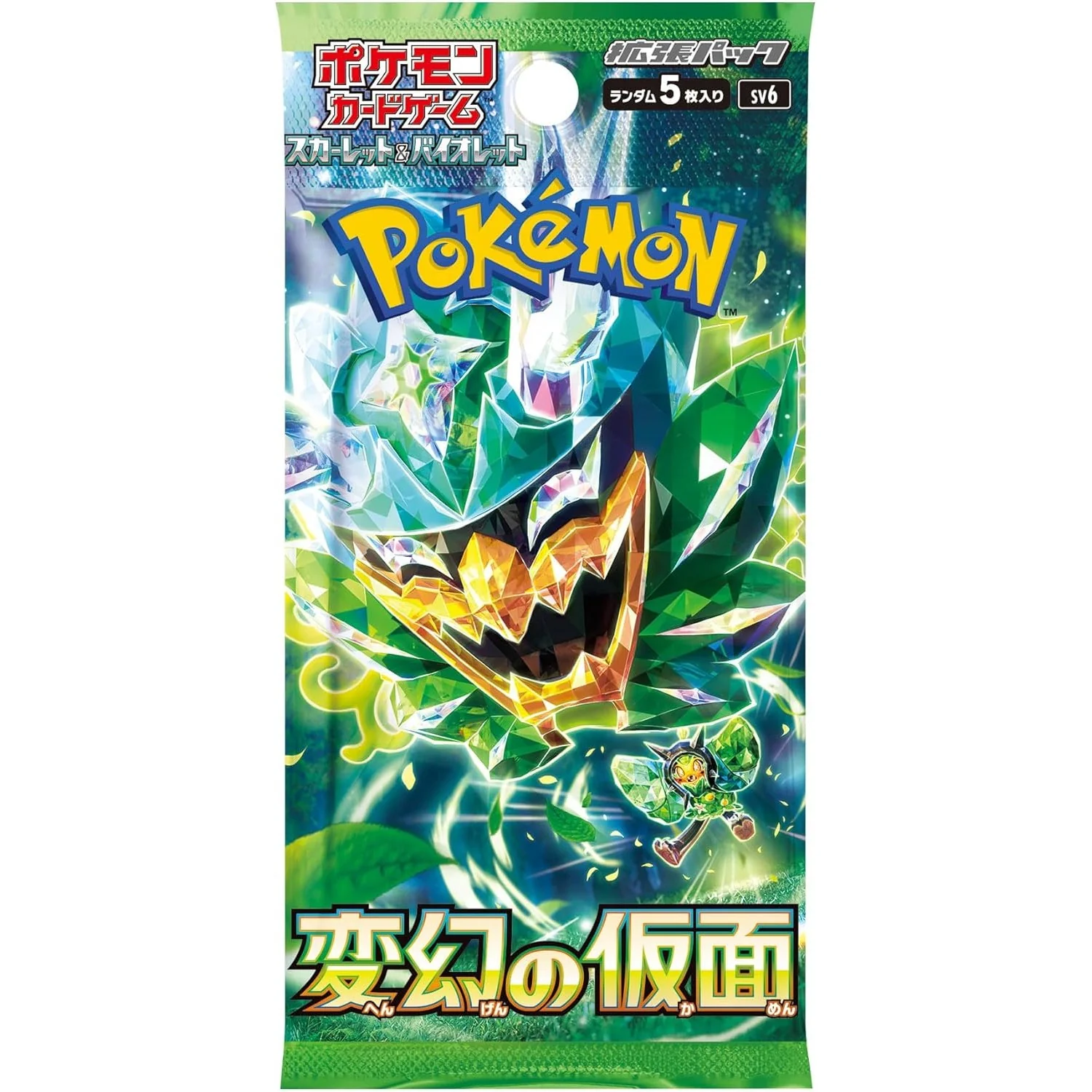 Pokemon TCG Mask of Change Booster Pack - 5 Cards, Japanese, SV6