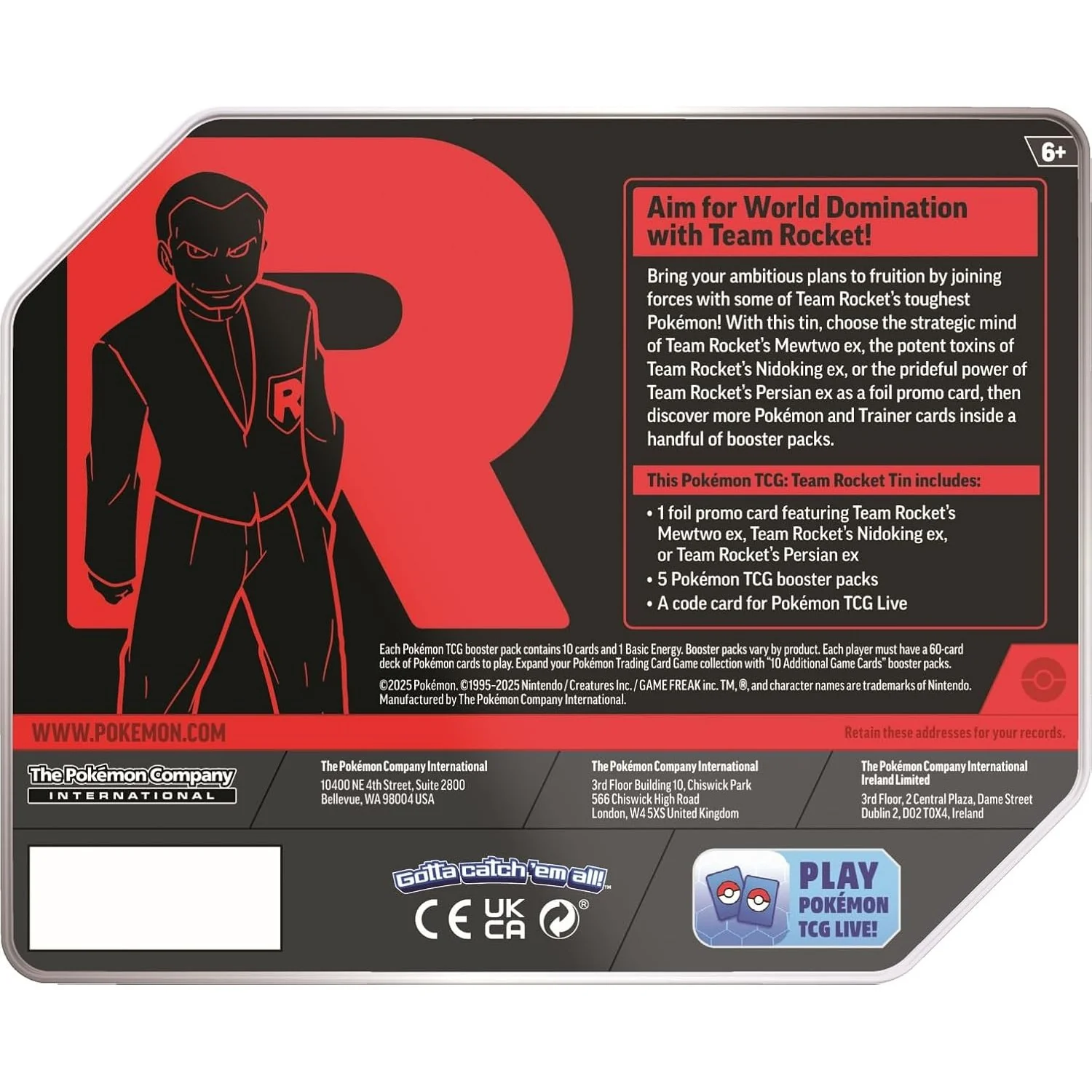 Pokemon TCG: Team Rocket Tin - Nidoking ex - Image 2