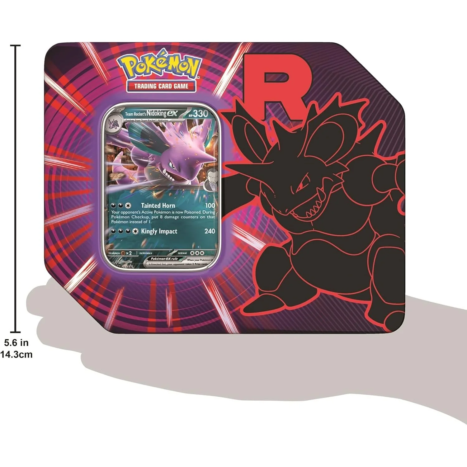 Pokemon TCG: Team Rocket Tin - Nidoking ex - Image 3