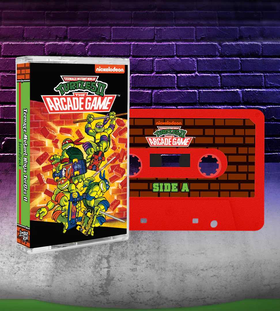 Teenage Mutant Ninja Turtles II: The Arcade Game (NES) Soundtrack - Cassette Tape (Red) - Nickelodeon, Limited Run Games - Image 2