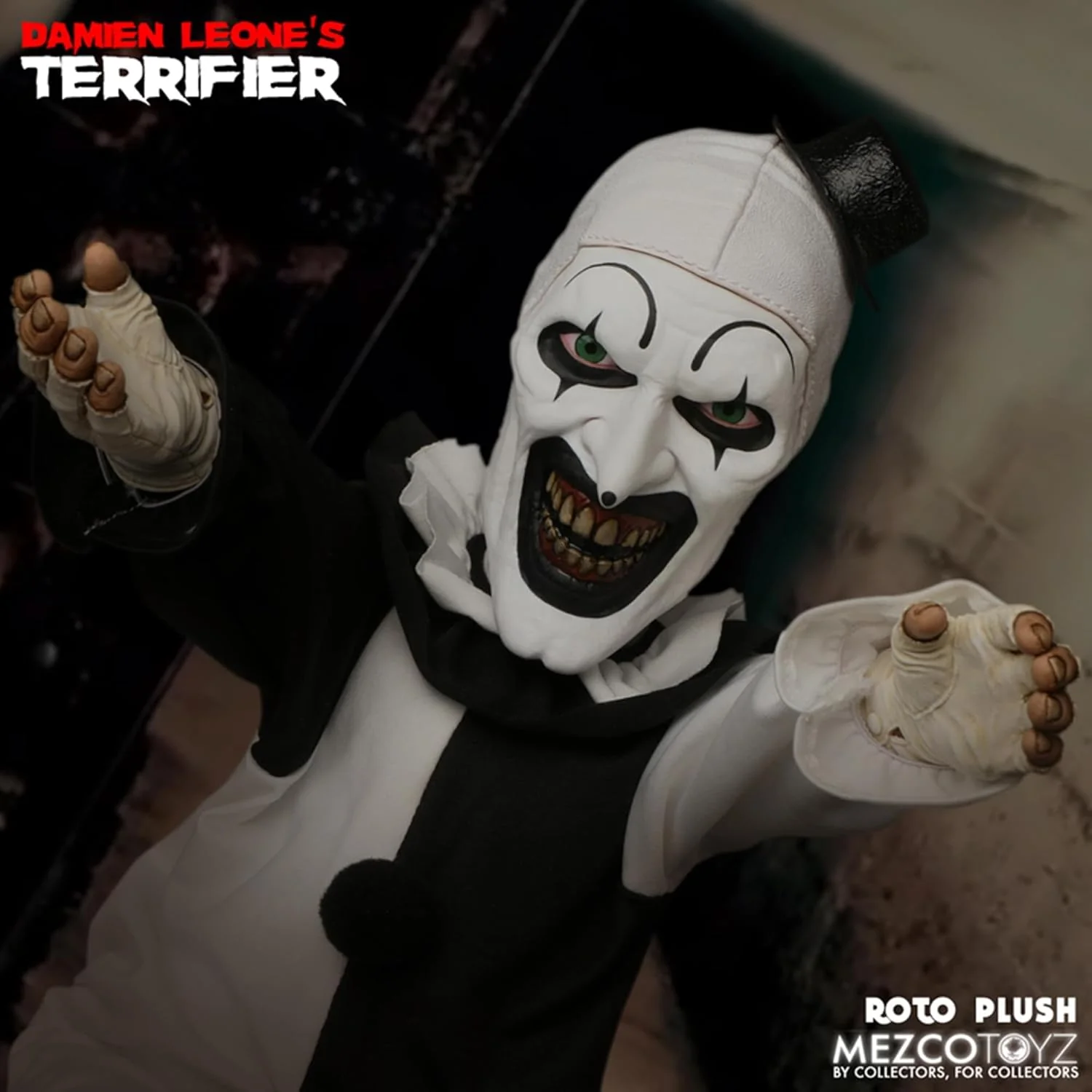 Damon Leon's Terrifier Art the Clown Roto Plush - Mezco Toyz - Designer Series - Image 4