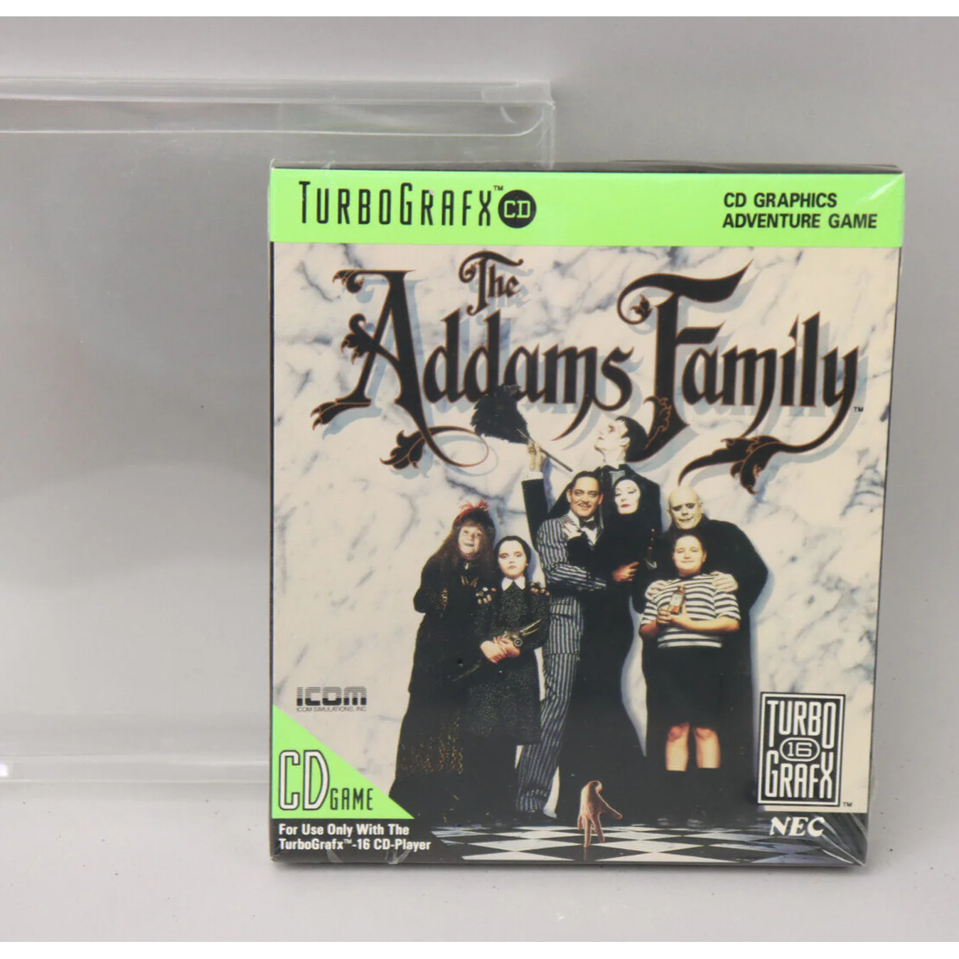 The Addams Family NEC TurboGrafx-CD TG16 1991 New Factory Sealed w/Box Protector - Image 2