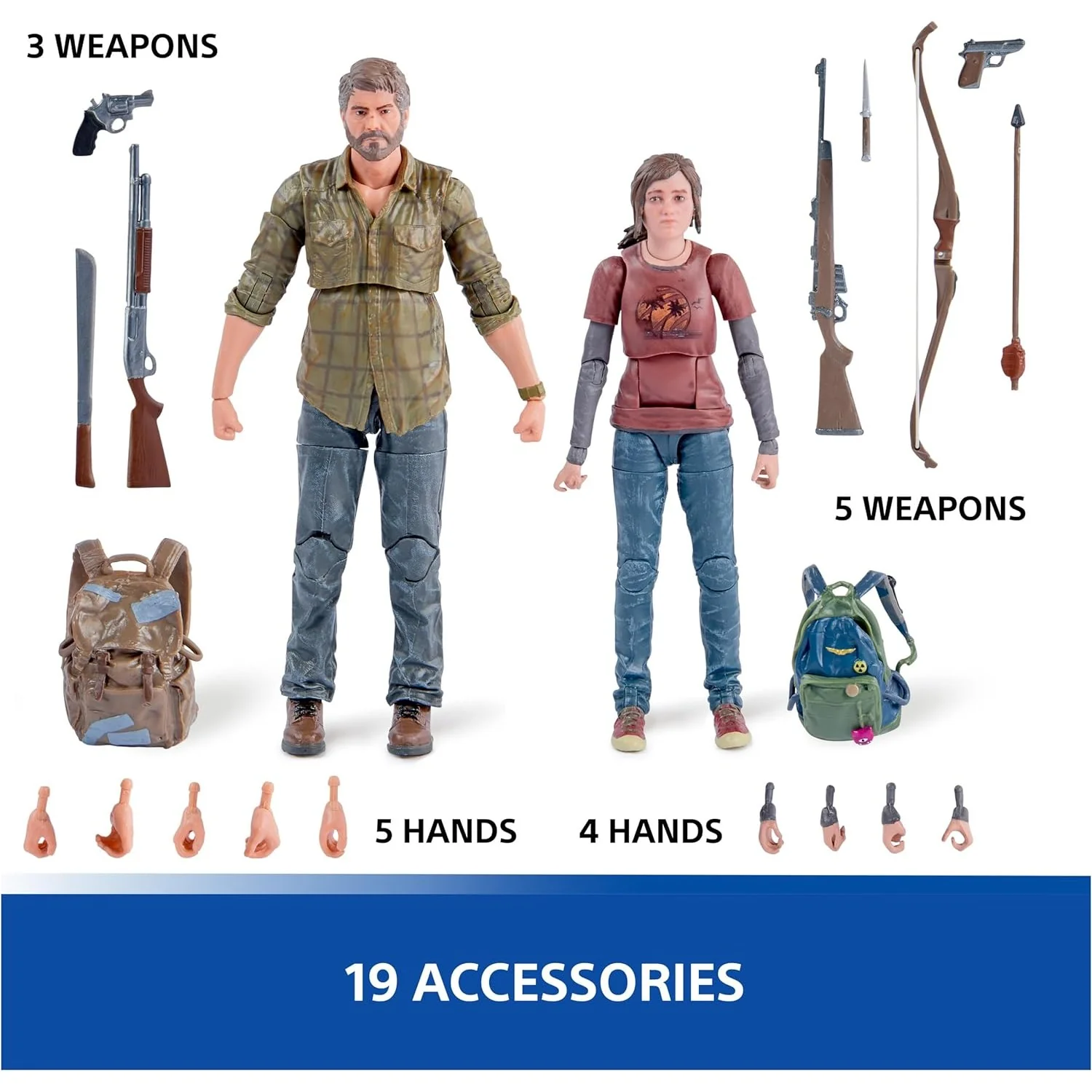 The Last of Us Joel & Ellie 6" Action Figure Set (2-Pack) - Spin Master Ltd. (Shapes Collection) - Image 2