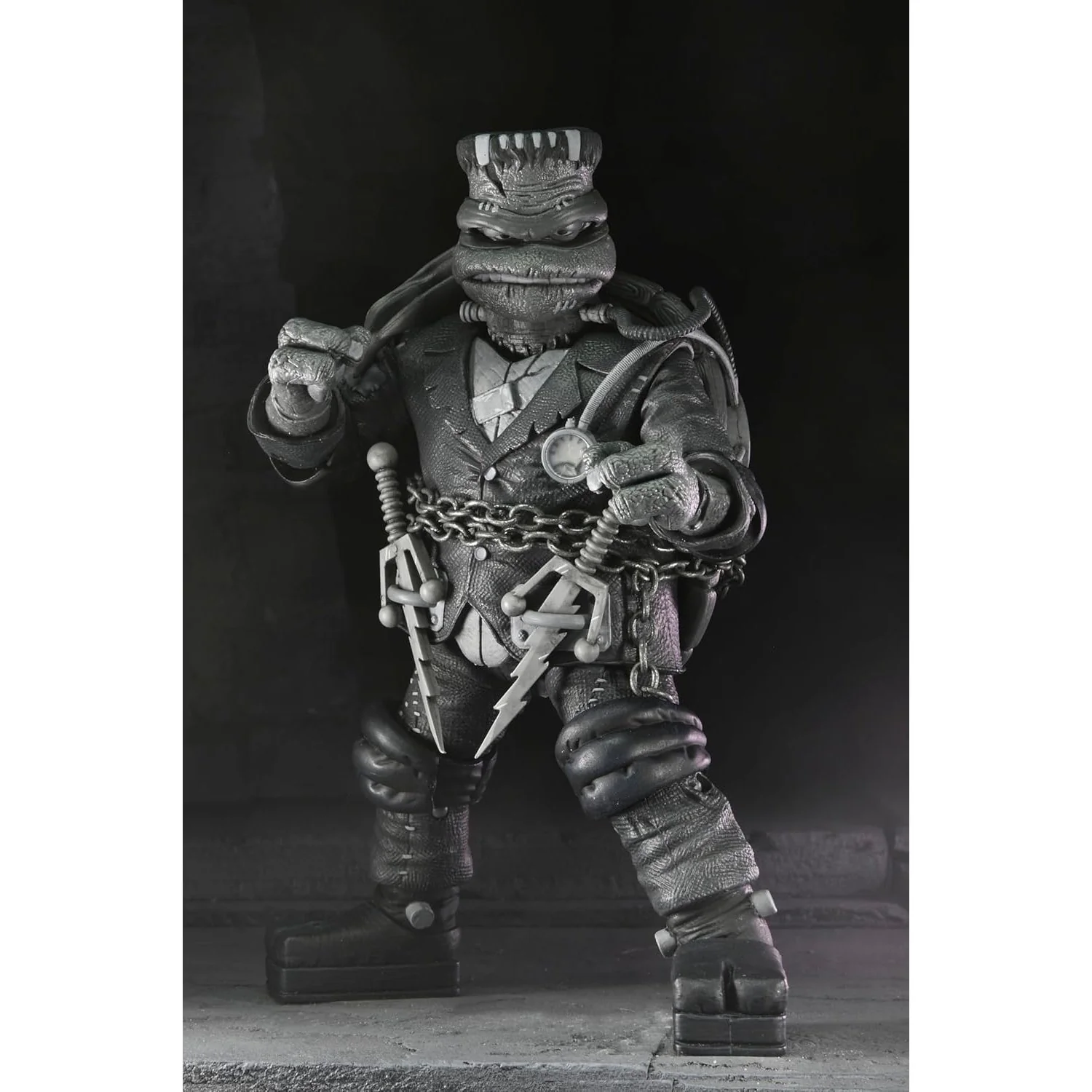 Universal Monsters x Teenage Mutant Ninja Turtles Black & White 7" Action Figure Set - NECA - Image 11