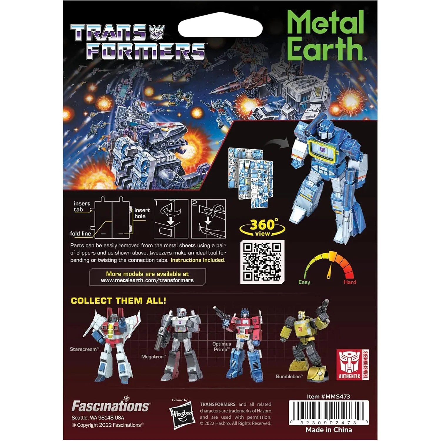 Transformers Soundwave (Color Ver.) Metal Model Kit - Fascinations - Metal Earth - Image 7