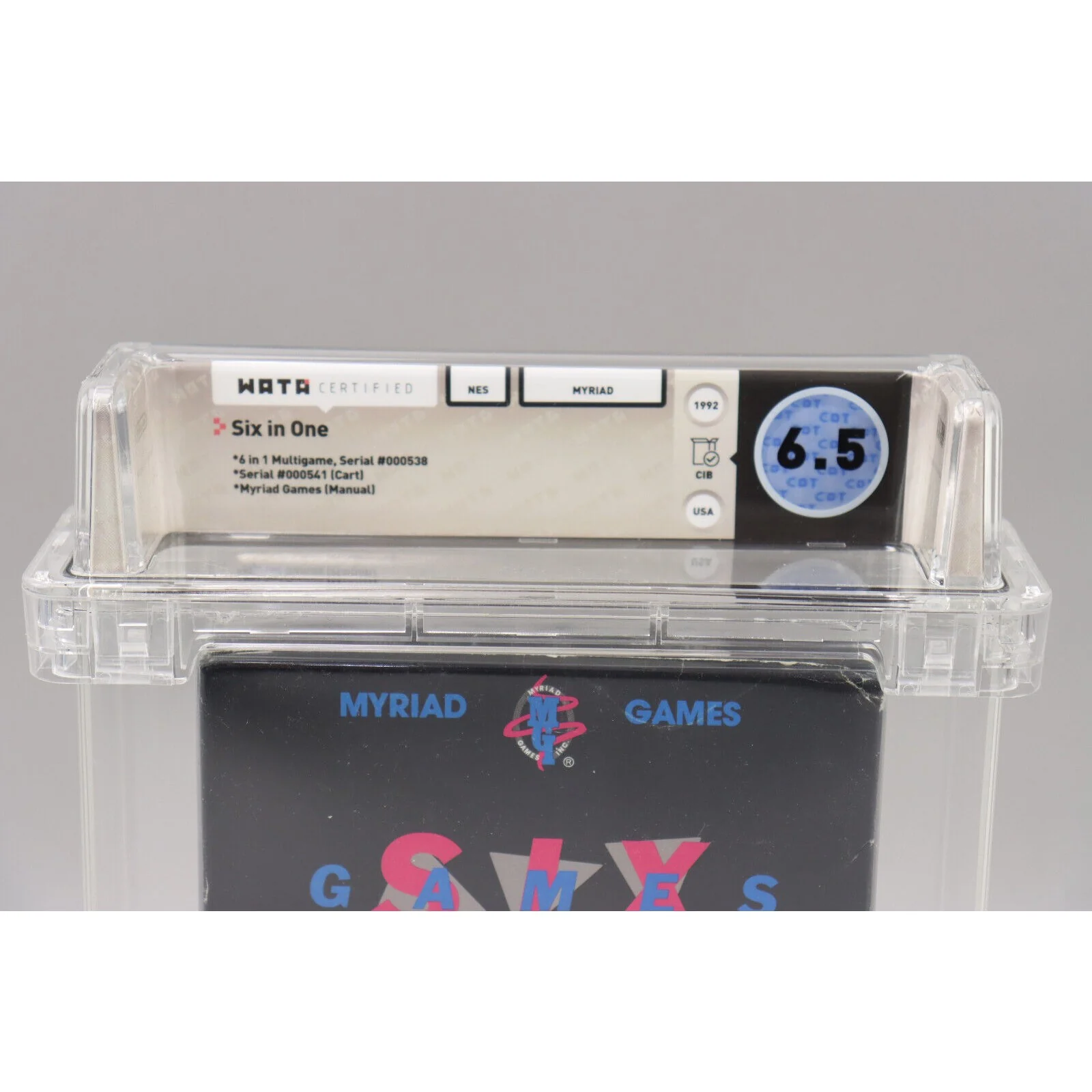 Ultra Rare R10 Myriad Six in One 6 in 1 Nintendo NES CIB Complete Wata Certified - Image 3
