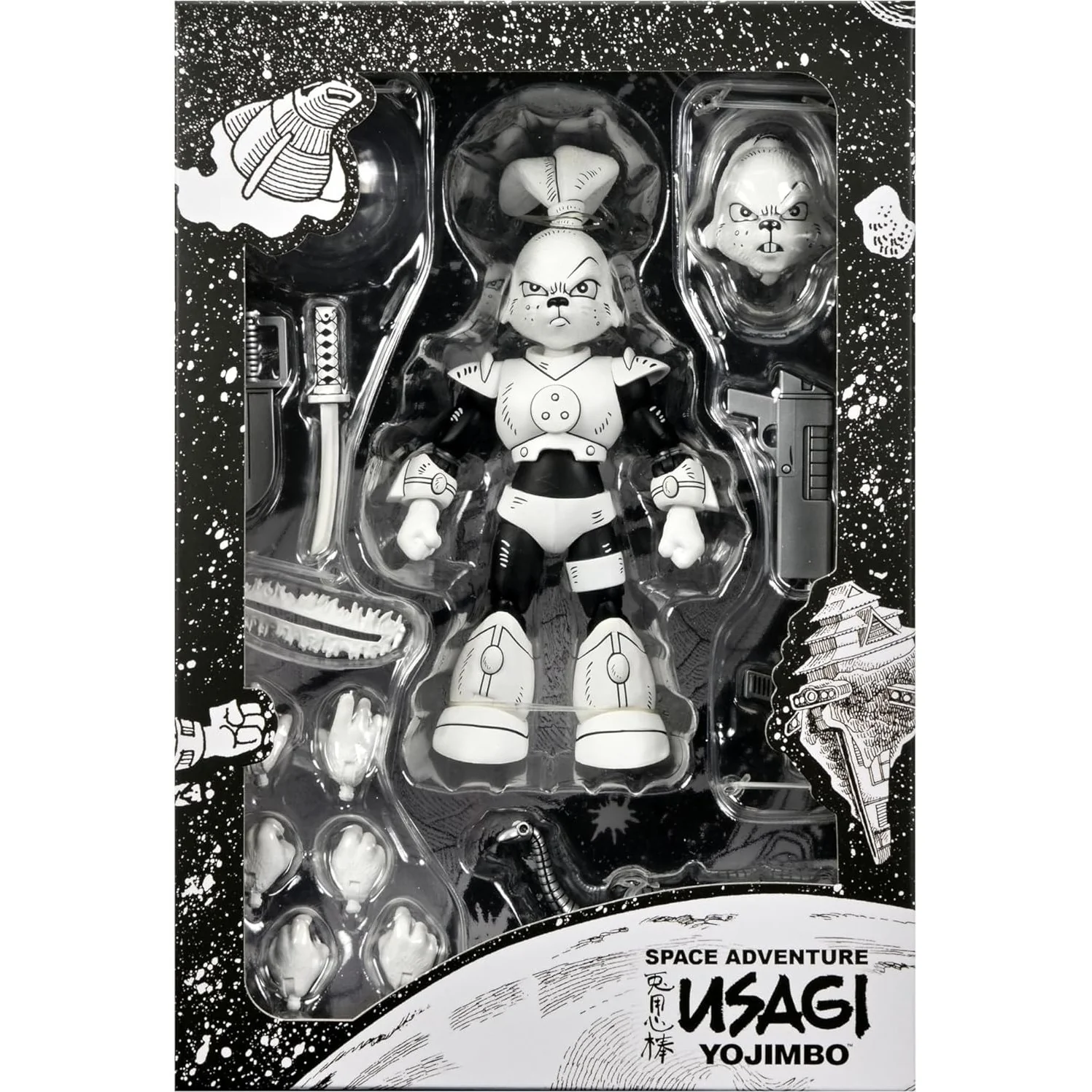 Space Adventure Usagi Yojimbo Black & White Ver. Action Figure - NECA - Image 5