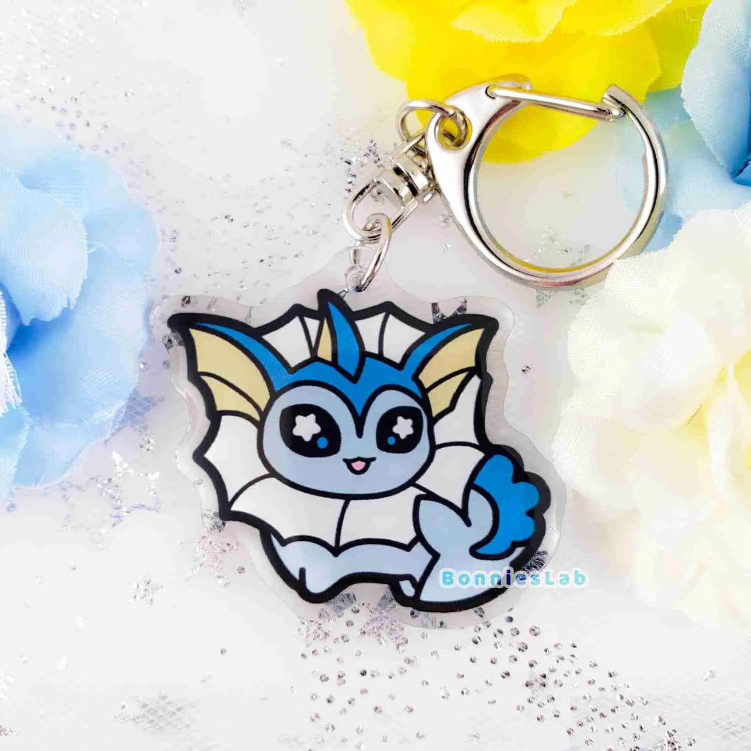 Chibi Vaporeon Acrylic Charm - Bonnies Lab - Image 2